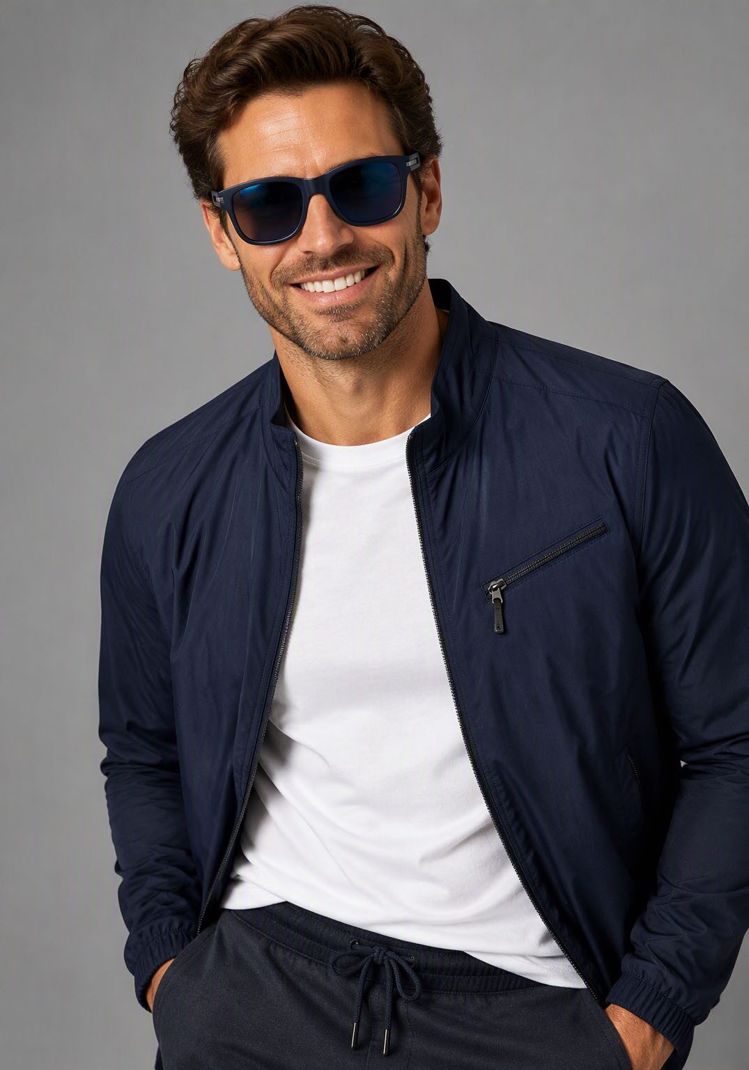 Man's World Sonnenbrille sportlich-modischer Stil, Trapez-Vollrandrahmen, Filterkategorie 3