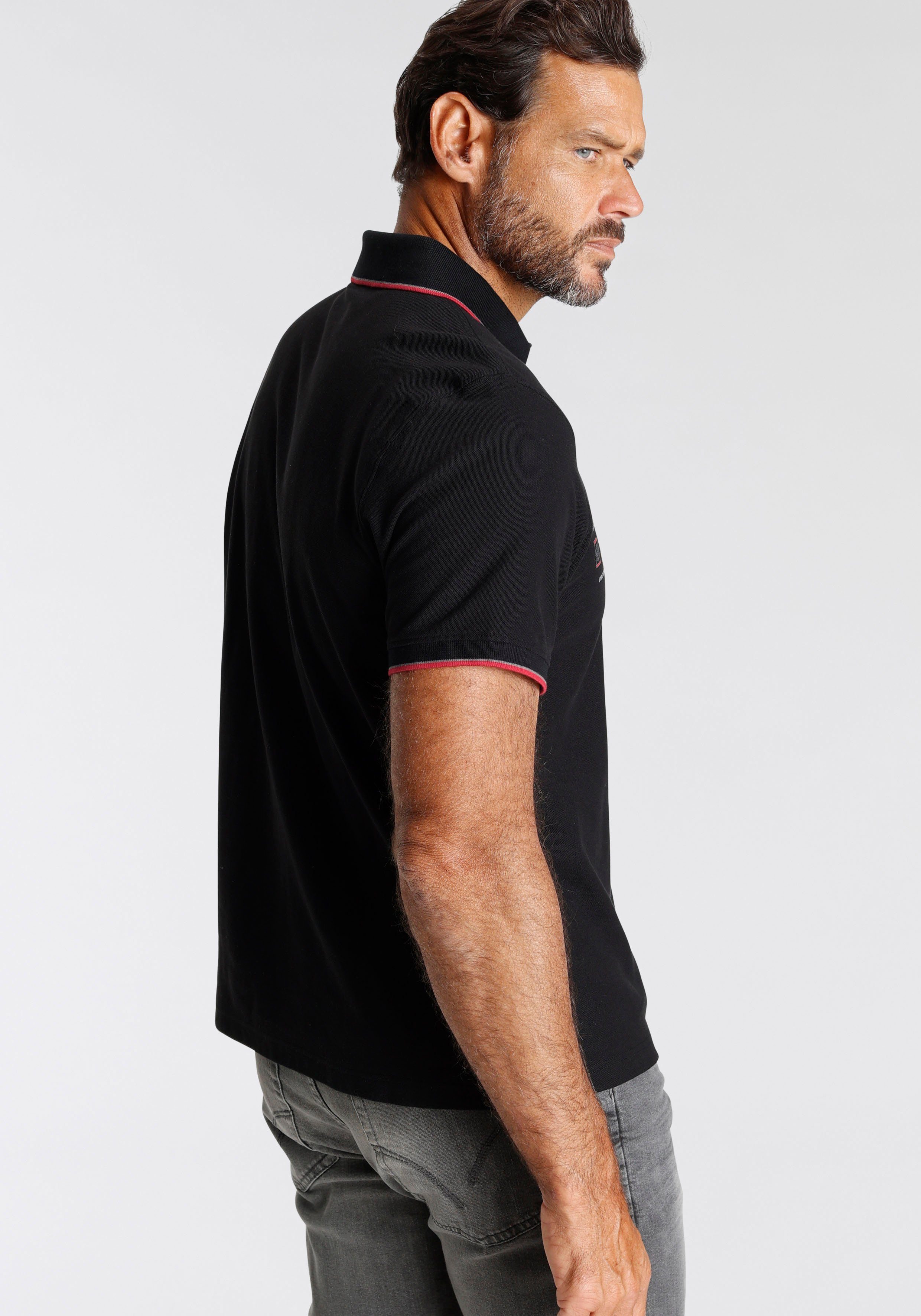 Man's World Poloshirt Kurzarm, mit stilvollem Print, Polokragen – Bild 3 von 5