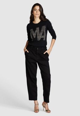 MARC AUREL Langarmshirt mit Strass-Monogramm