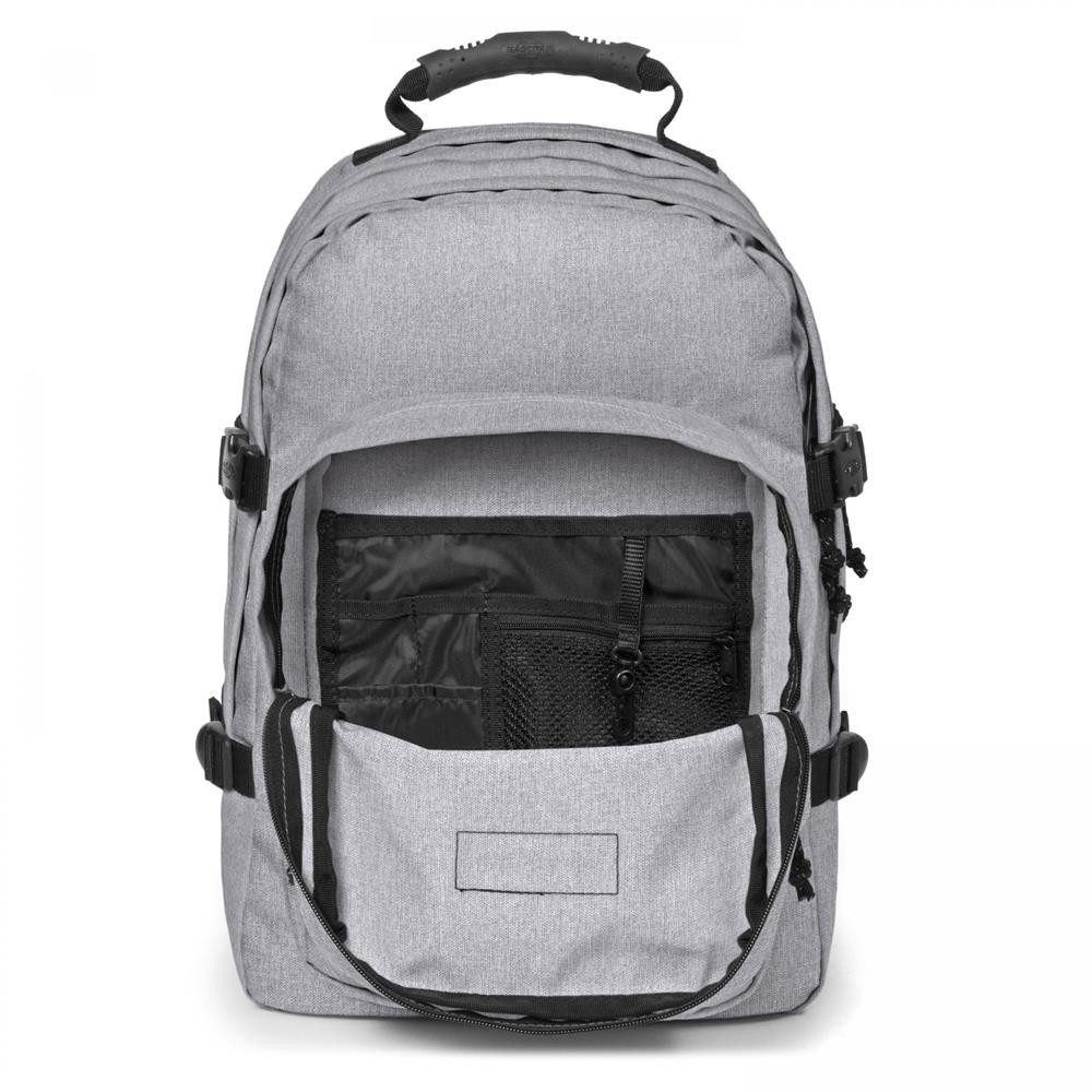 Eastpak Rucksack PROVIDER Rucksack mit 15 Zoll Laptopfach, Sunday Grey, 2 Hauptfächer, Laptopfach, gepolsterter Boden