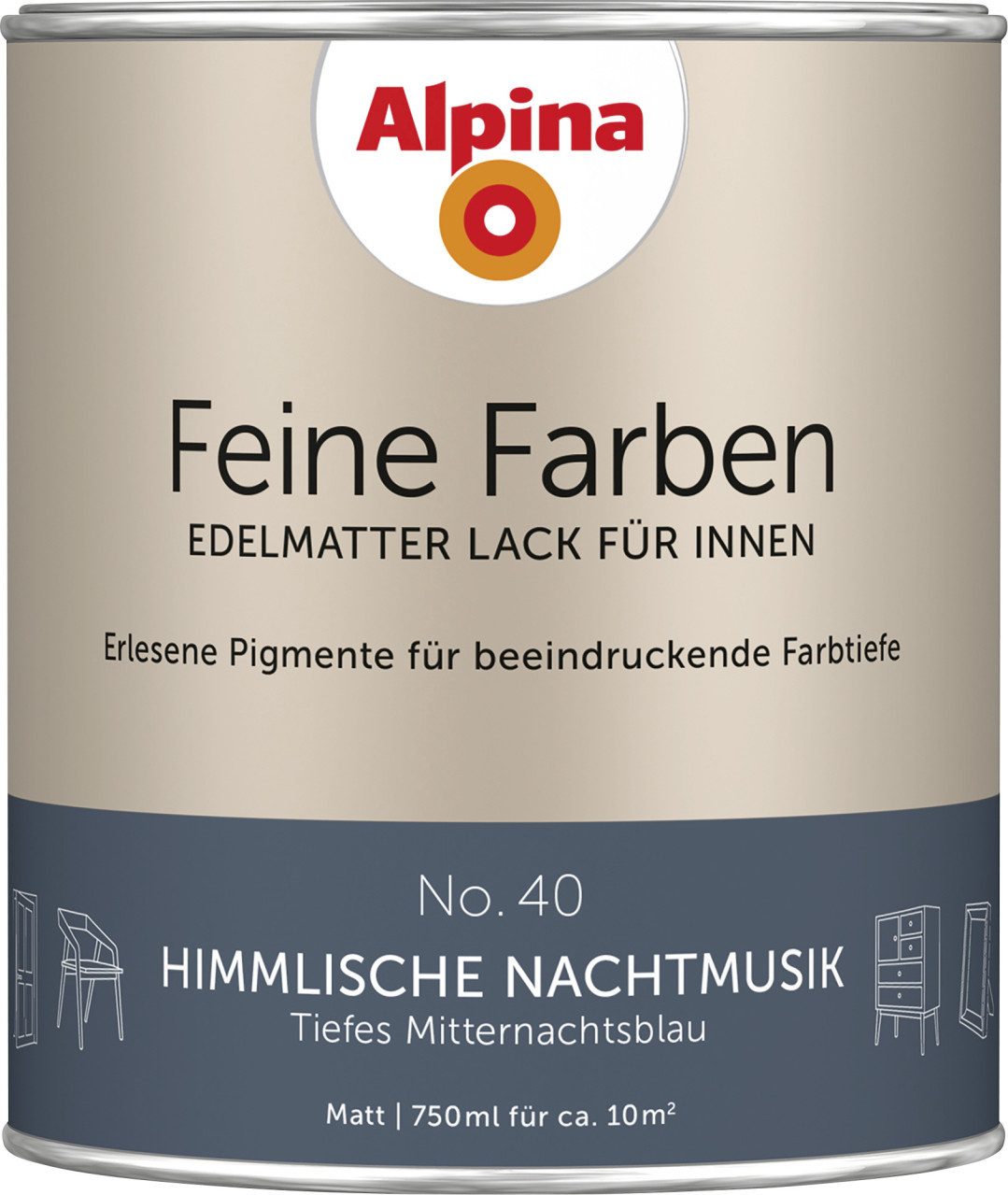 Alpina Wandfarbe Alpina Feine Farben Lack No. 40 Himmlische. € 22,19, (€ 29,59 pro 1 l).