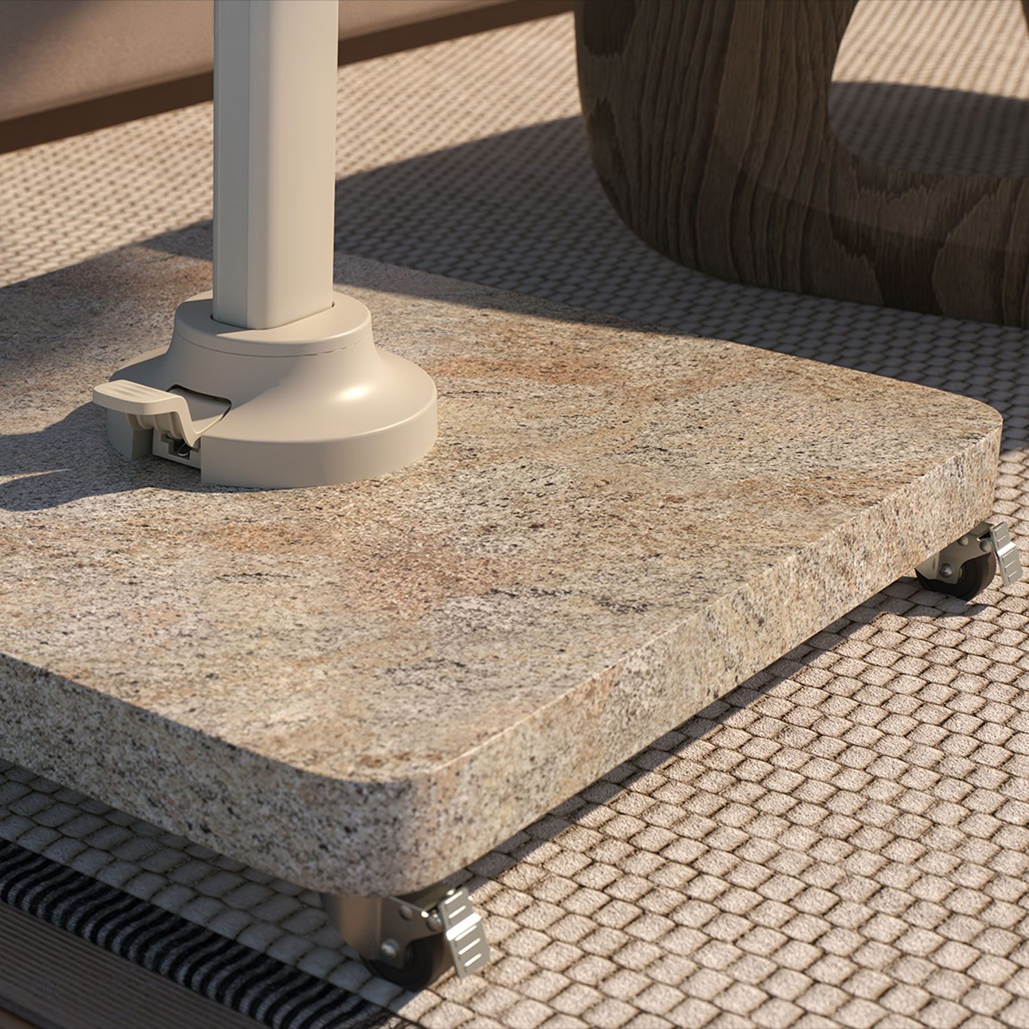 Platinum Sonnenschirm Venezia Beige Granit, LxB: 76x76 cm
