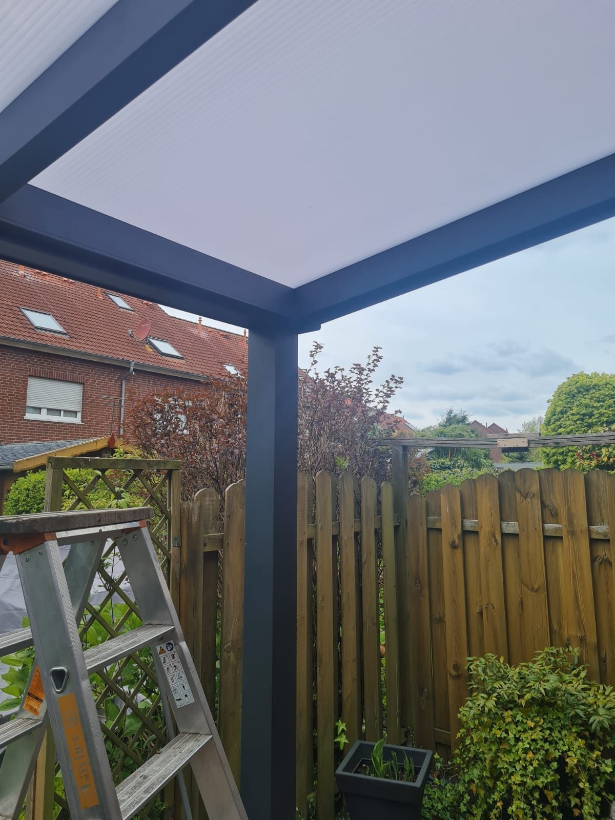 Terrasse2000 Terrassendach Terrassenüberdachung Aluminium Stegplatte Barcelona Anthrazit, BxT: 300x300 cm, Bedachung Doppelstegplatten