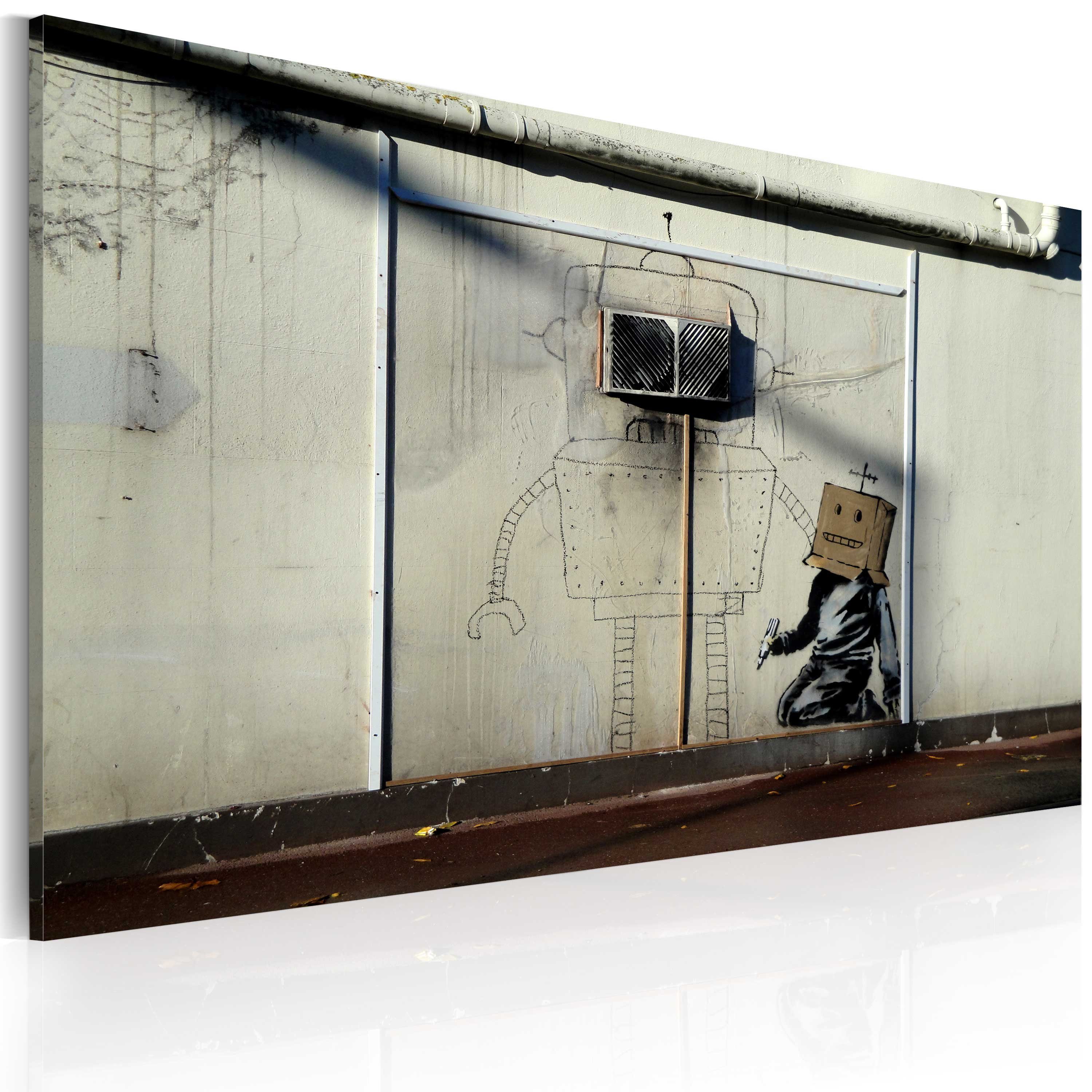 Artgeist Wandbild Roboter (Banksy)