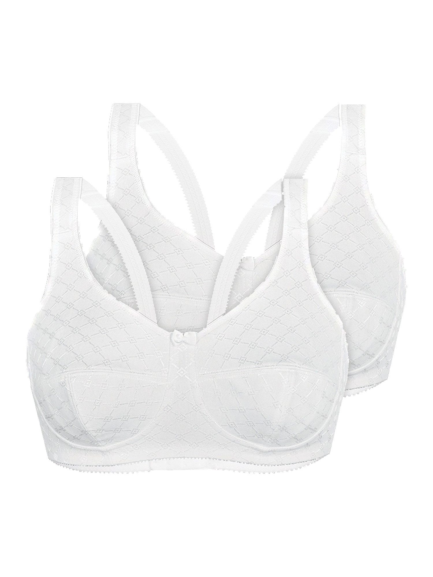 Set: Bügelloser BH 2er Pack Soft-BH Cotton Jacquard