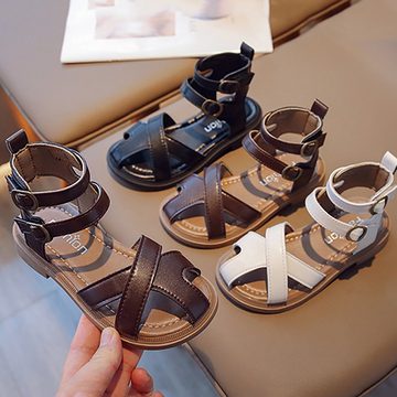 Daisred Mädchen römische Sommerschuhe Flach Freizeitschuh sandalette Sandale