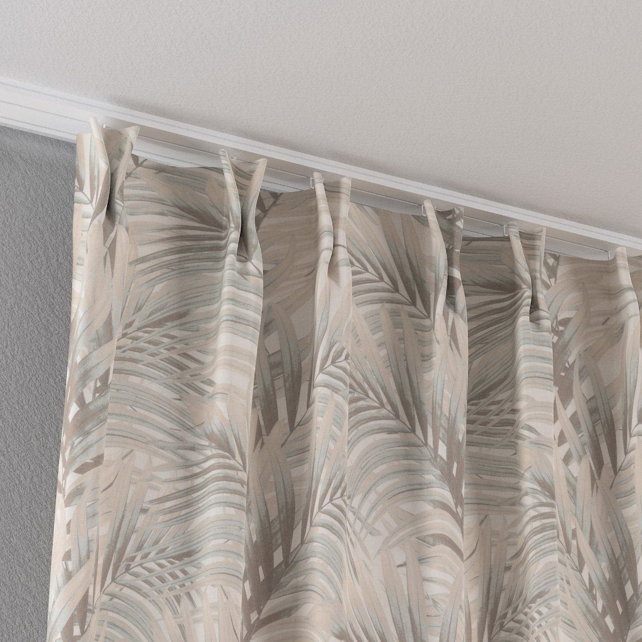 Vorhang Vorhang mit flämischen 2-er 100 70 Gardenia, Falten grau-beige cm, Dekoria x