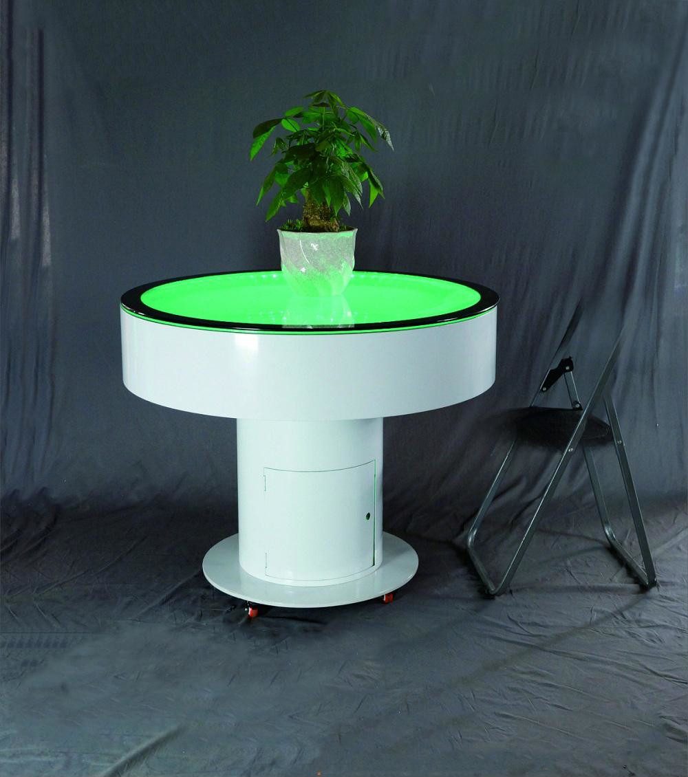 Xlmoebel Couchtisch LED Stehtisch mit Wasser-Spiel-Funktion und stimmungsvollem Licht (Packung, Led Tisch), Hergestellt in Europa