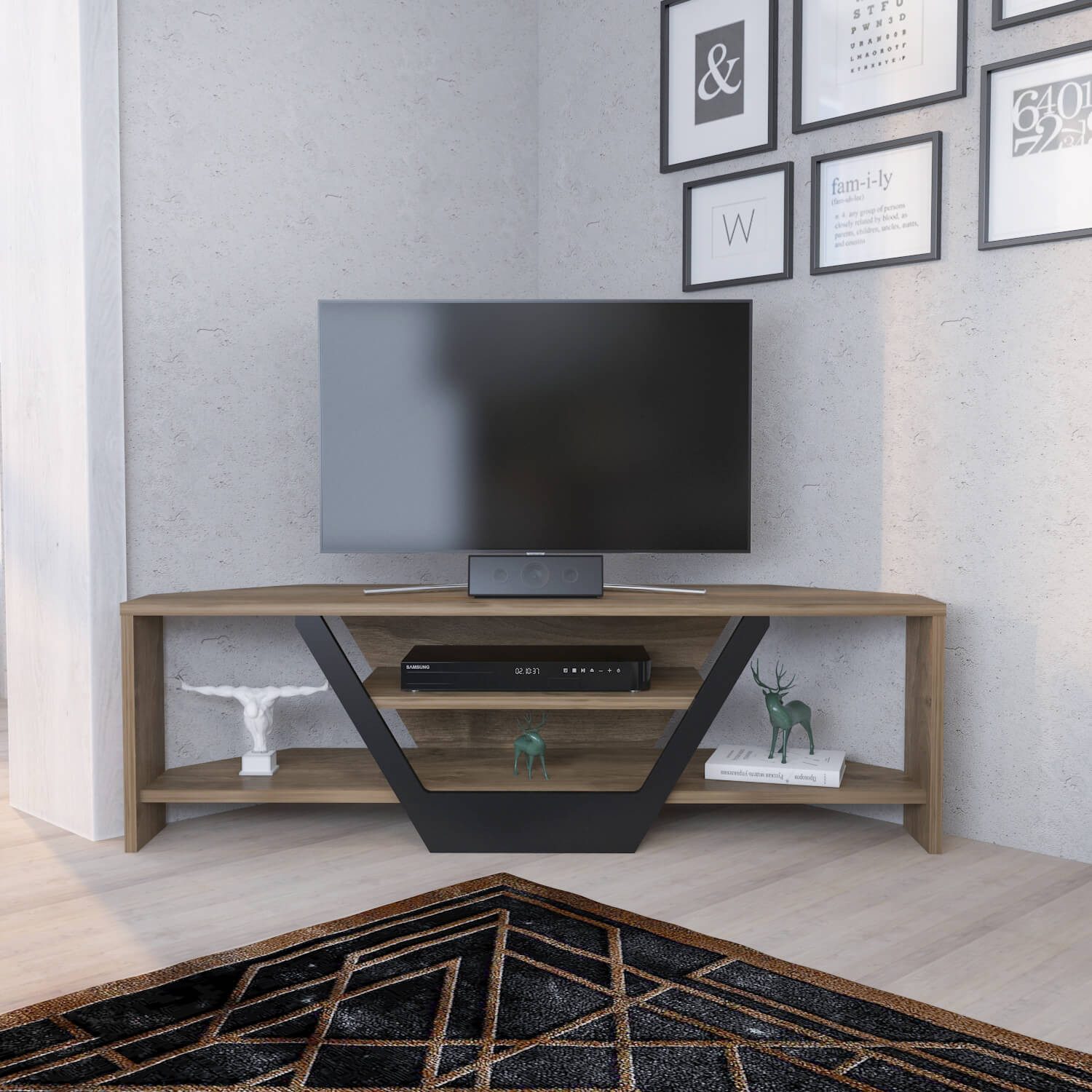 Decorotika Lowboard Eck-TV-Ständer Sares günstig online kaufen