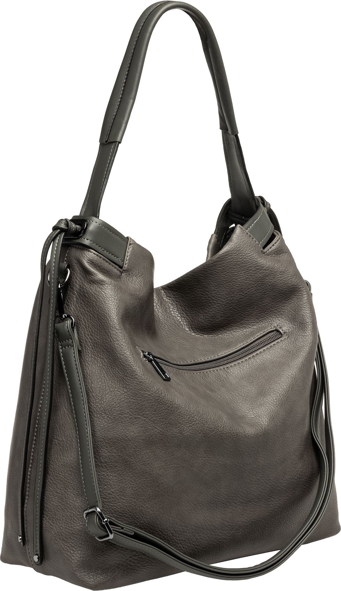 Caspar Schultertasche TS1072 große Damen XL Schultertasche