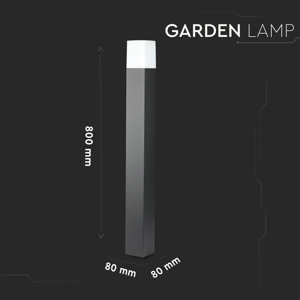 Leuchte Lampe Garten Grundstück etc-shop Außen Außen-Stehlampe, Steh Sockel Warmweiß, Stand ALU Leuchtmittel LED inklusive,