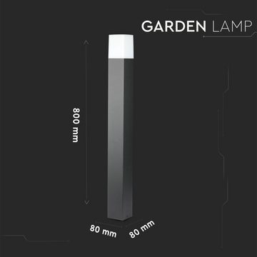 etc-shop LED Außen-Stehlampe, Leuchtmittel inklusive, Warmweiß, Außen Steh Lampe ALU Grundstück Stand Sockel Leuchte Garten