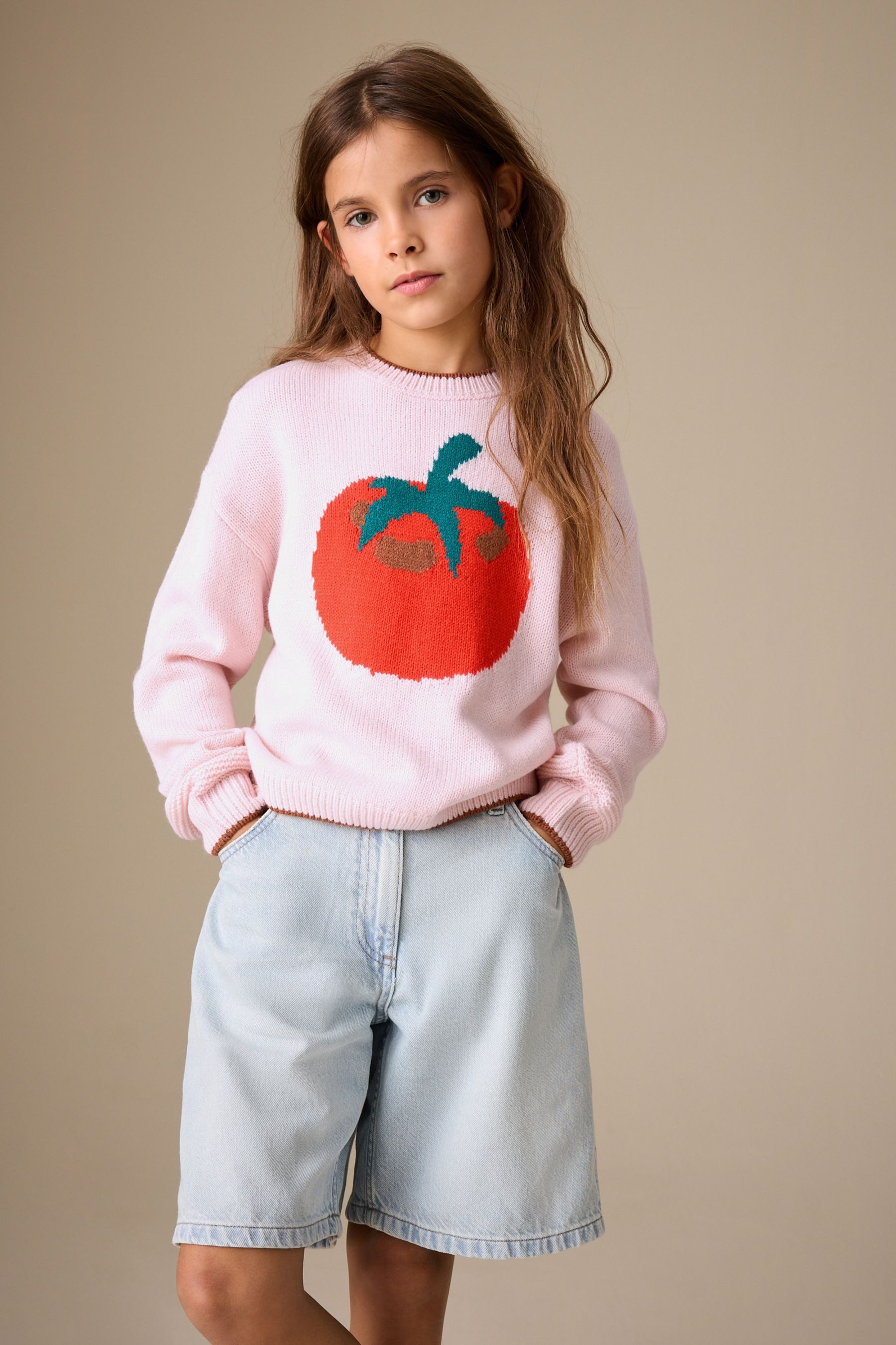 Next Strickpullover Pullover, Tomate (1-tlg)