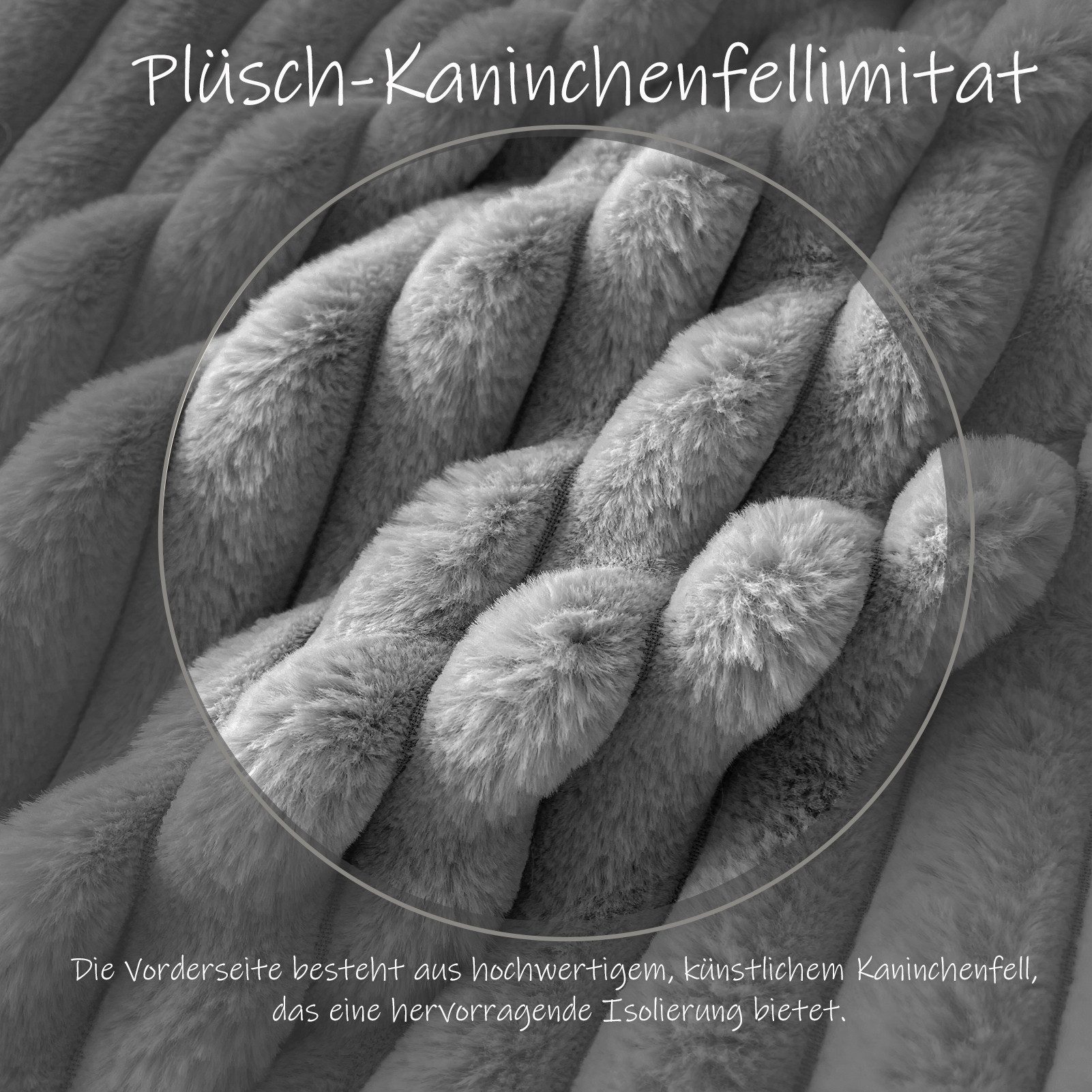 KEAYOO Bettwäsche Flauschiger Kunstfell-Streifen, 2 teilig, Plüsch Bettwäsc günstig online kaufen