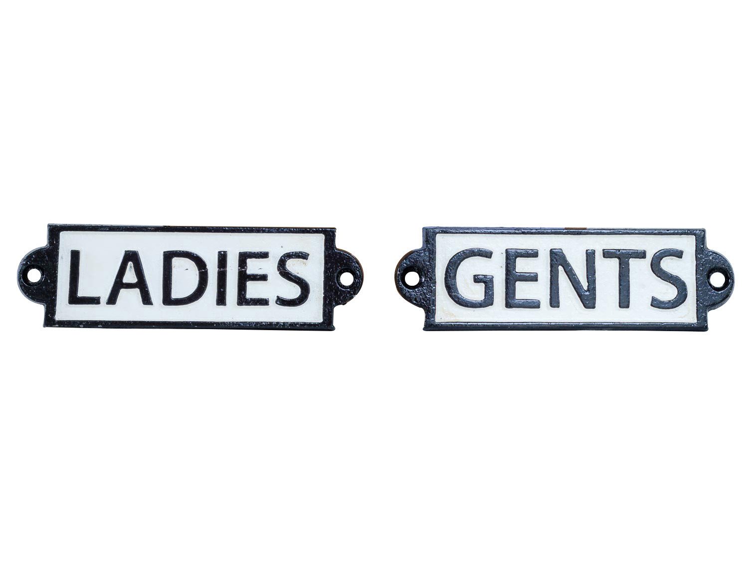 Dekoobjekt Nostalgie Türschilder Ladies Gents Toilette Gäste WC 16cm Eisen Antik-