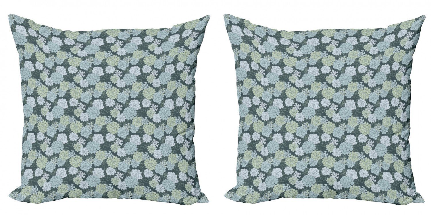 Kissenbezüge Modern Accent Digitaldruck, Doppelseitiger Saftig Abakuhaus Grüne Stück), Kaktus-Blumen (2