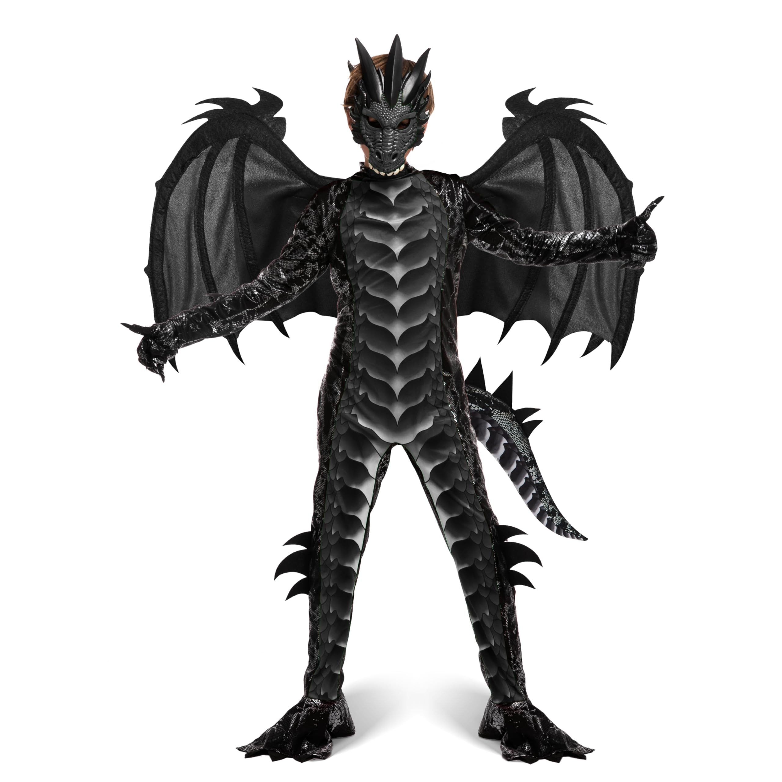 Spooktacular Creations Monster-Kostüm Spooktacular Creations Kind Jungen Drachenkostüm, Drachenflügel