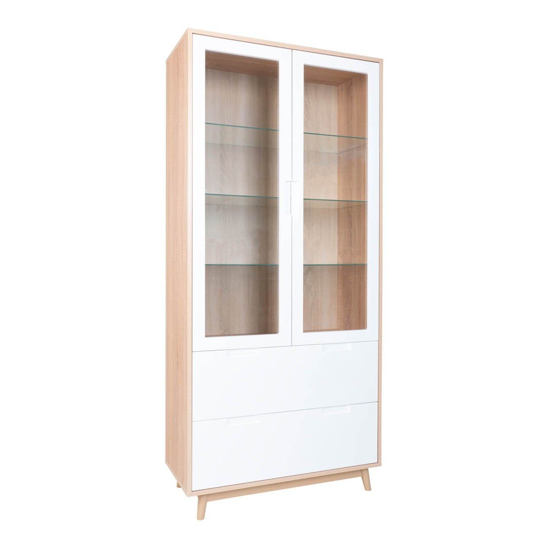 BENEDO MÖBEL ebuy24 Vitrine Copenhagen Vitrinenschrank weiß. (1-St)