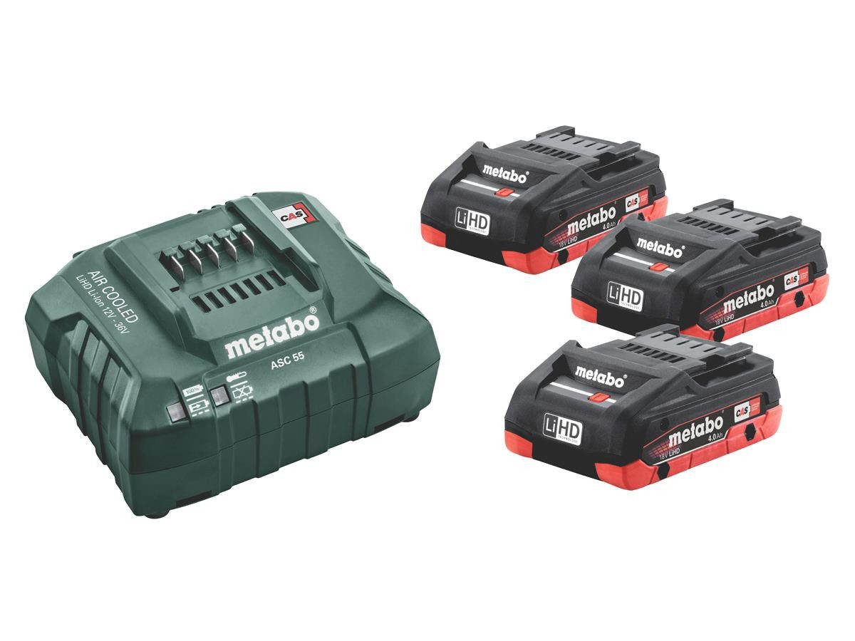 metabo 685132000 Akku-Set (4 St), 18V LiHD 4,0 Ah