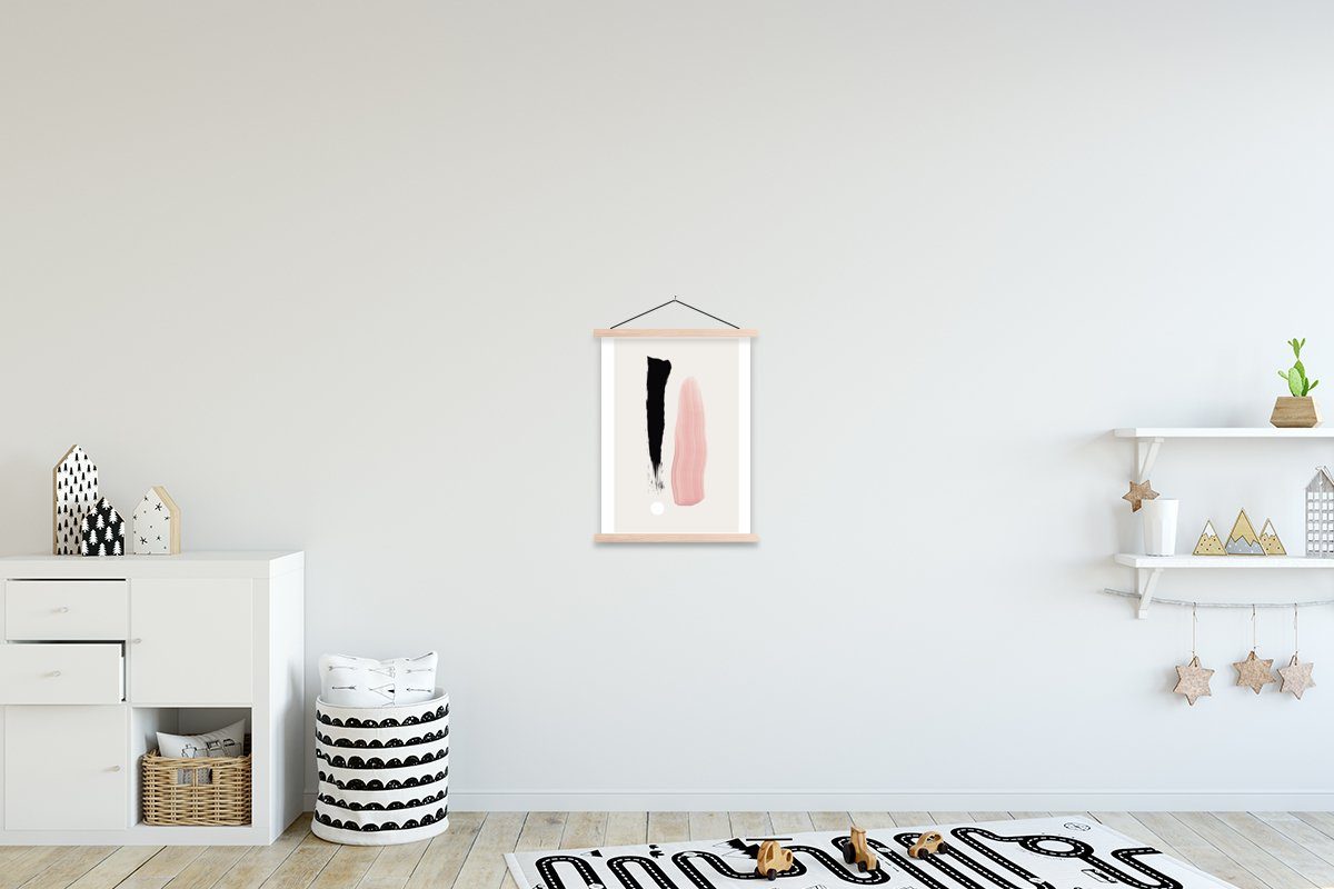 - MuchoWow - Magnetisch für Wohnzimmer, St), Poster Farbe Pastell (1 Textilposter Posterleiste, Bilderleiste, Gestaltung,