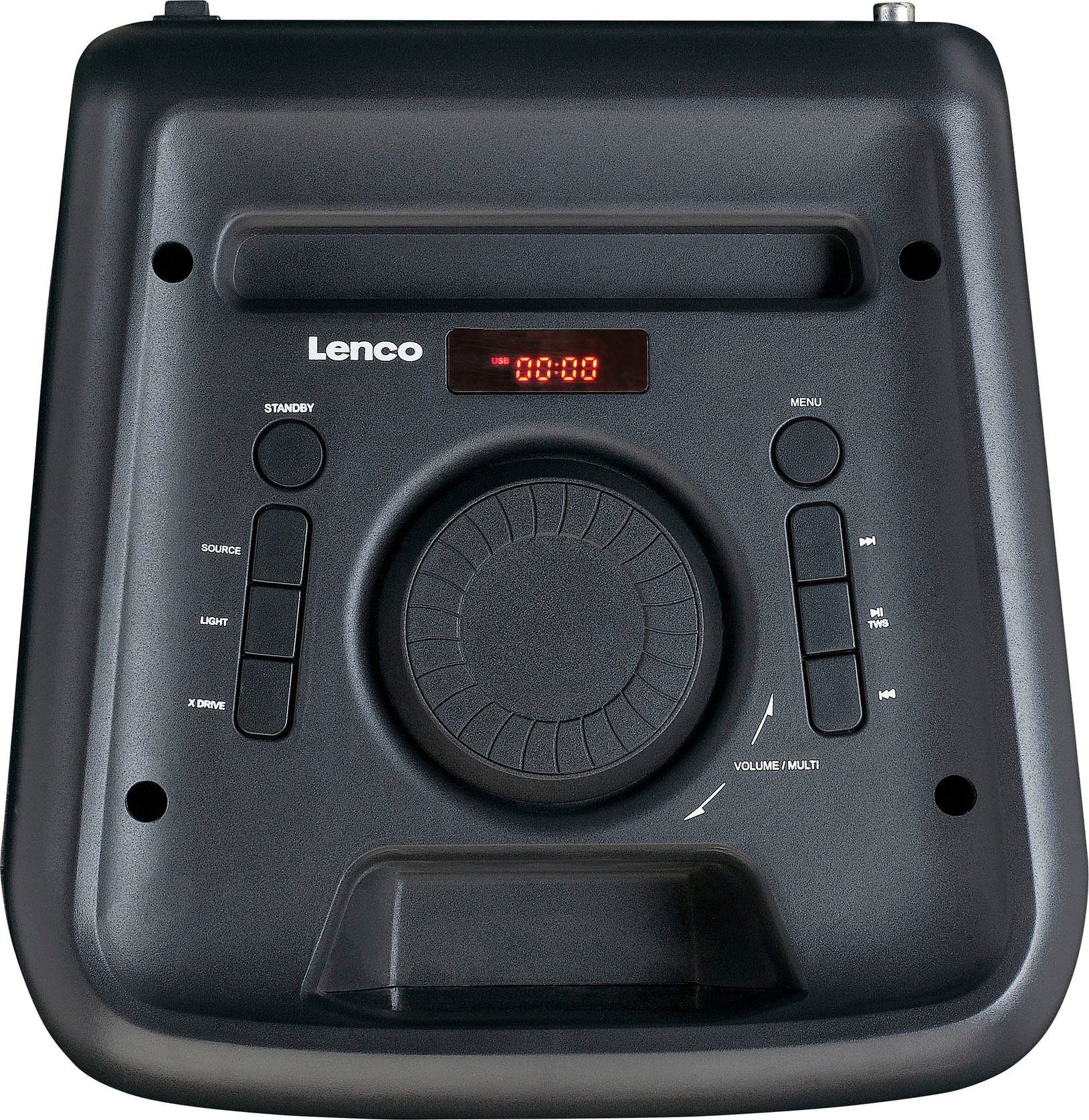 Lenco PA-200 3.0 100 Party-Lautsprecher PA-Anlage - W) (Bluetooth