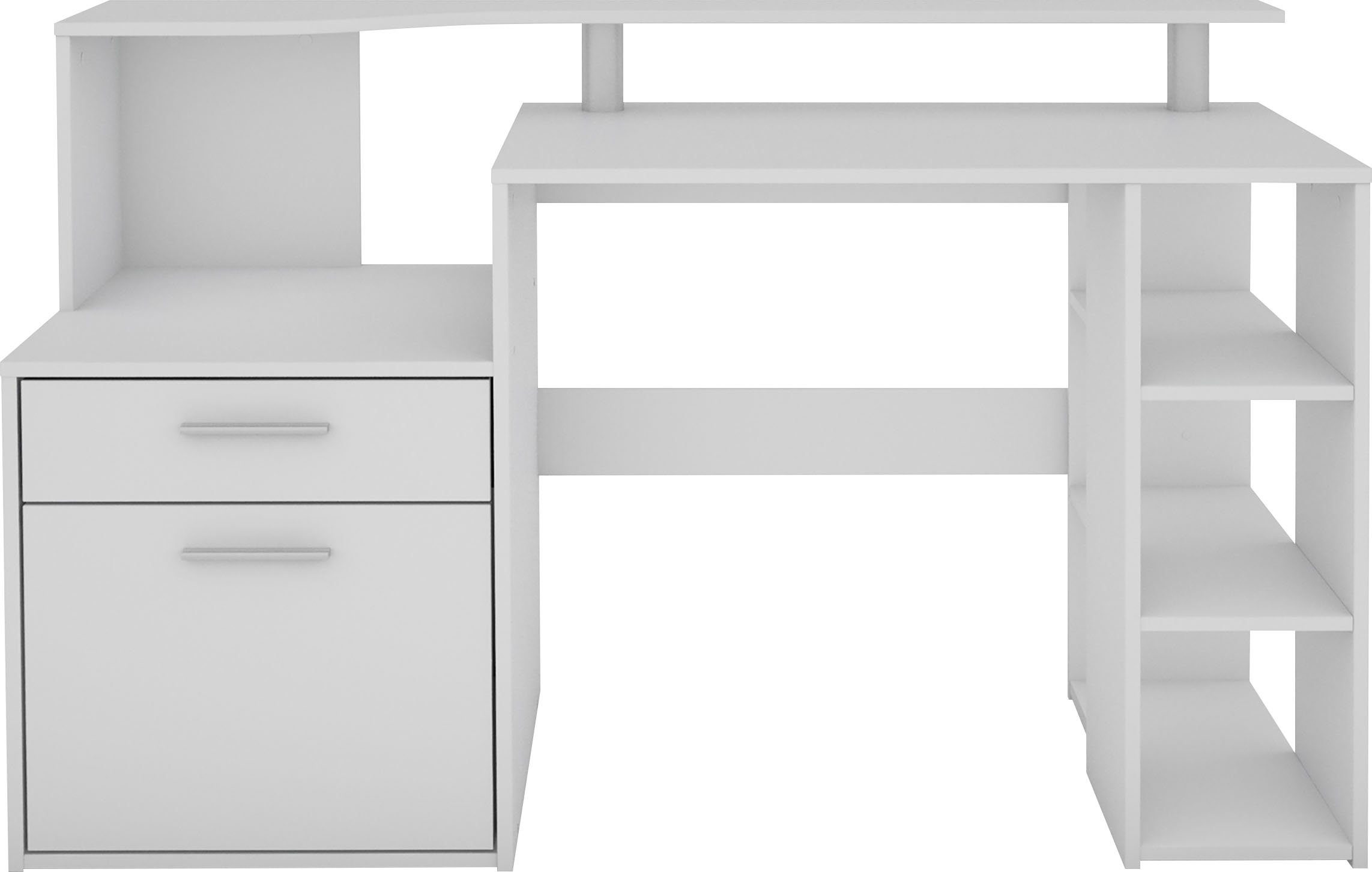 byLIVING Schreibtisch Louise, Breite 140 cm, Regal-Schreibtisch mit viel Stauraum
