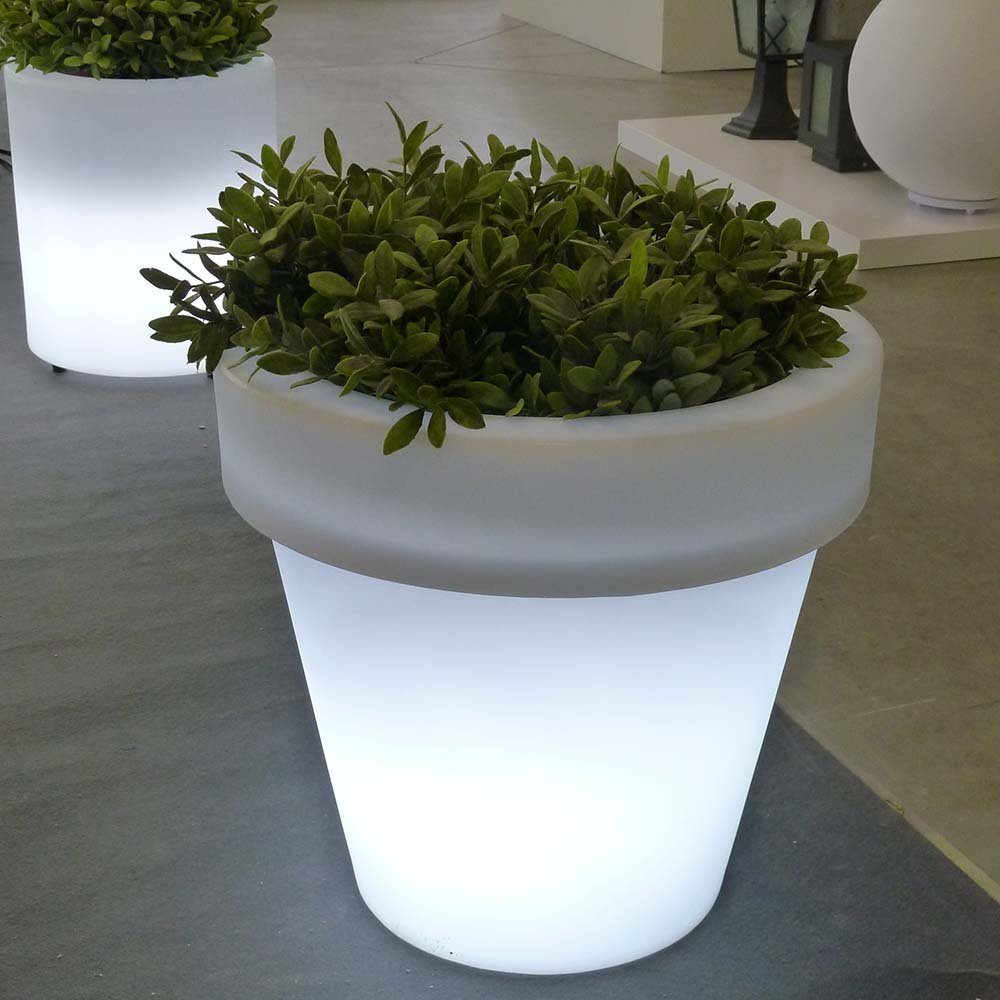 LichtTrend LED Gartenleuchte »Magnolia Mega Blumentopf mit Akku und