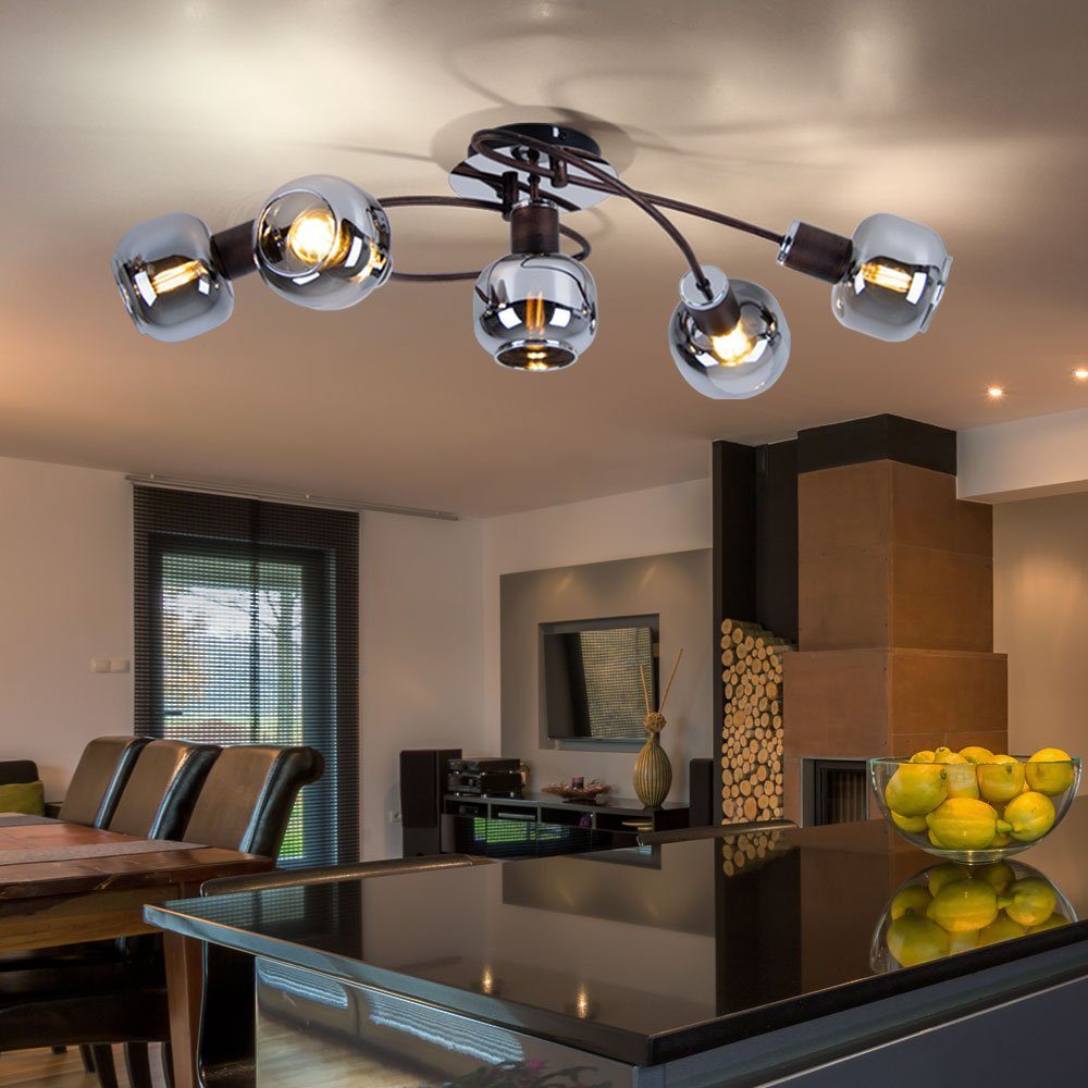 etc-shop LED Deckenspot, Leuchtmittel Wohnzimmerlampe Design Deckenlampe nicht Rauch inklusive, Deckenleuchte Küchenleuchte