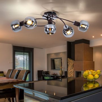 etc-shop LED Deckenspot, Leuchtmittel nicht inklusive, Deckenlampe Deckenleuchte Wohnzimmerlampe Küchenleuchte, Rauch Design