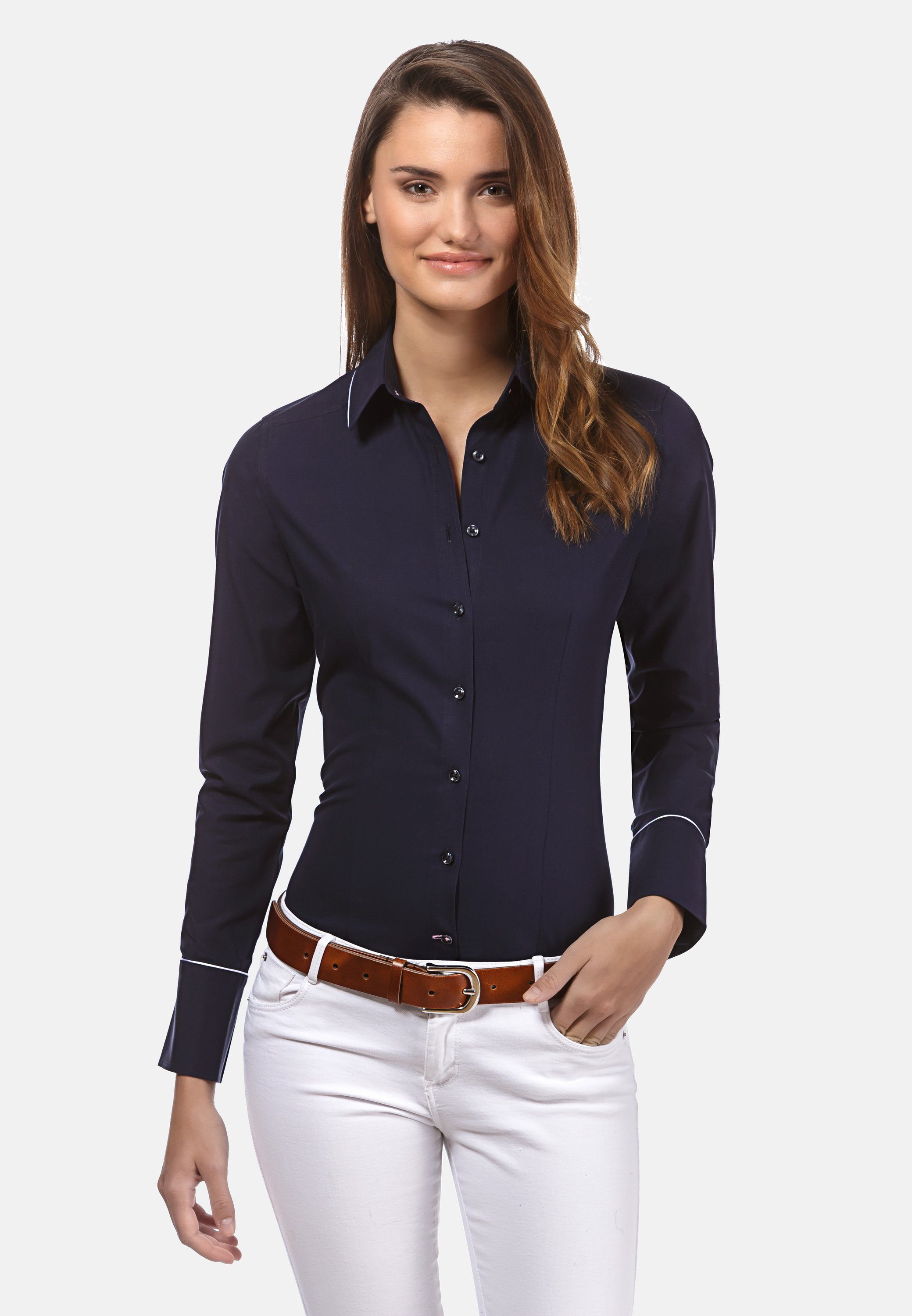 Klassische Bluse leicht tailliert