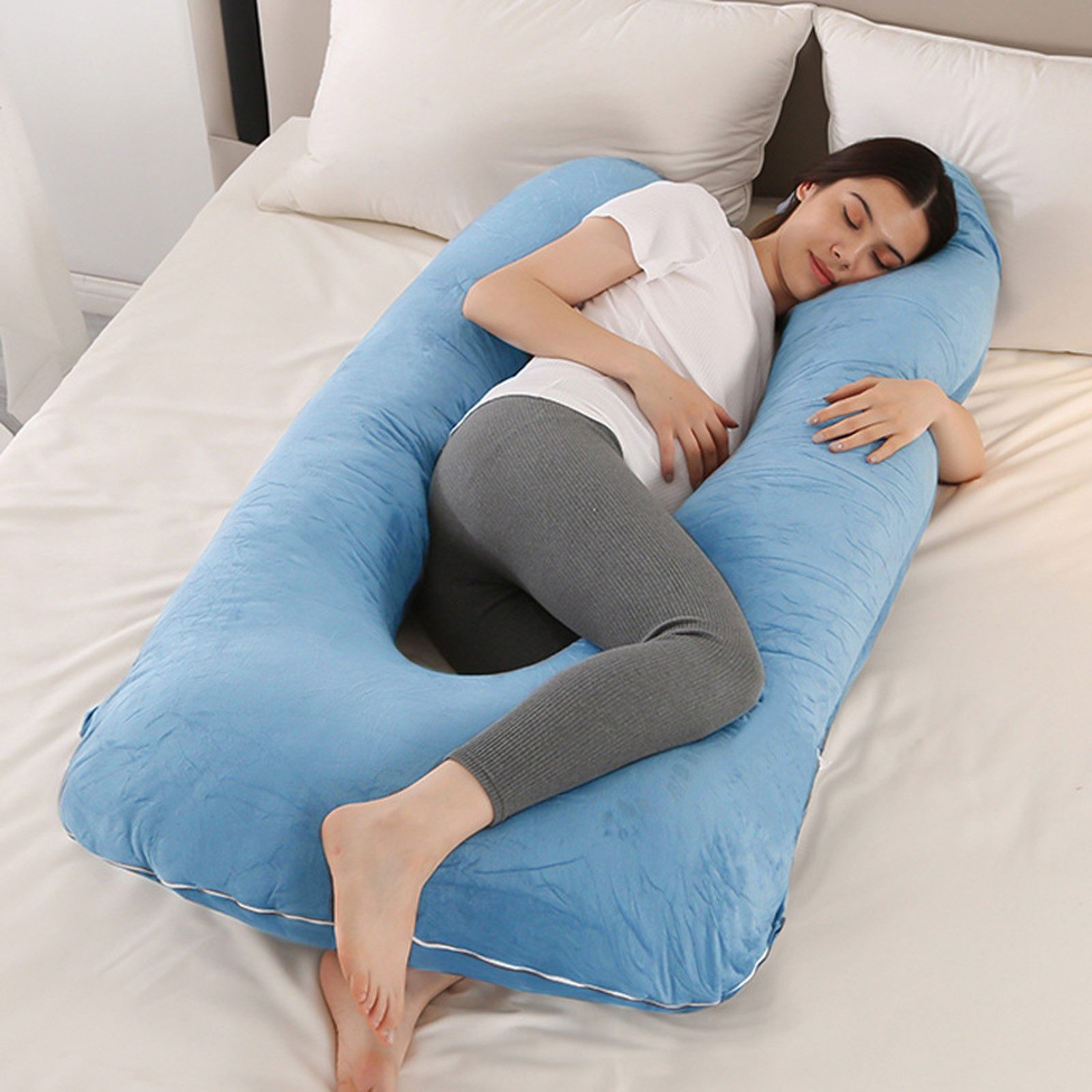 CALIYO Seitenschläferkissen Schwangerschaftskissen Stillkissen, U-förmige, günstig online kaufen