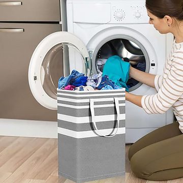 BlauCoastal Wäschekorb Faltbarer Wäschekorb, 72 Liter Aufbewahrungskorb (1 St., mit Griff Atmungsaktiv und stabil), Fasst Decken, Spielzeug und schmutzige Wäsche