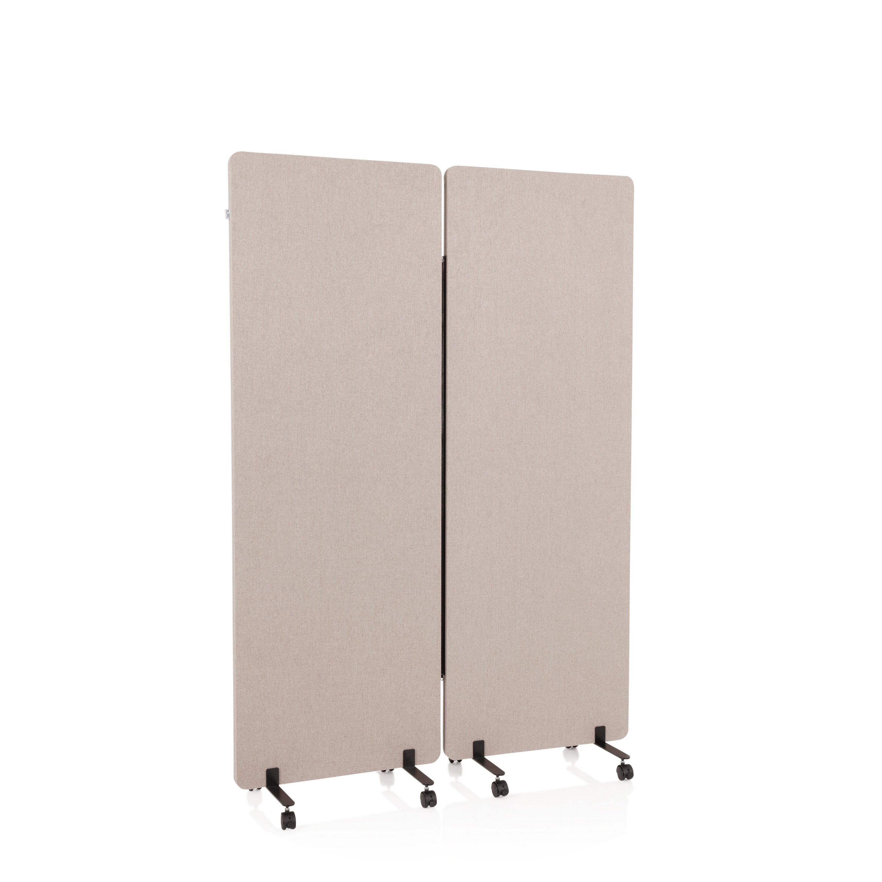hjh OFFICE Raumteiler Trennwand Flexmiut Sichtschutz, Pinnwand, Schallschutz, mit Rollen und Gleiter
