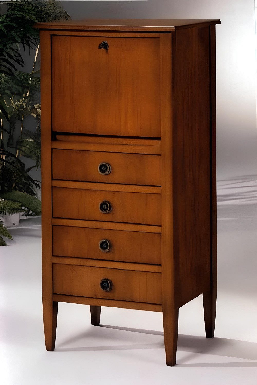 Xlmoebel Sekretär Eleganter Holz Barschrank mit Designer Regal und Vitrine (1 St., Schrank Bar), Hergestellt in Italy