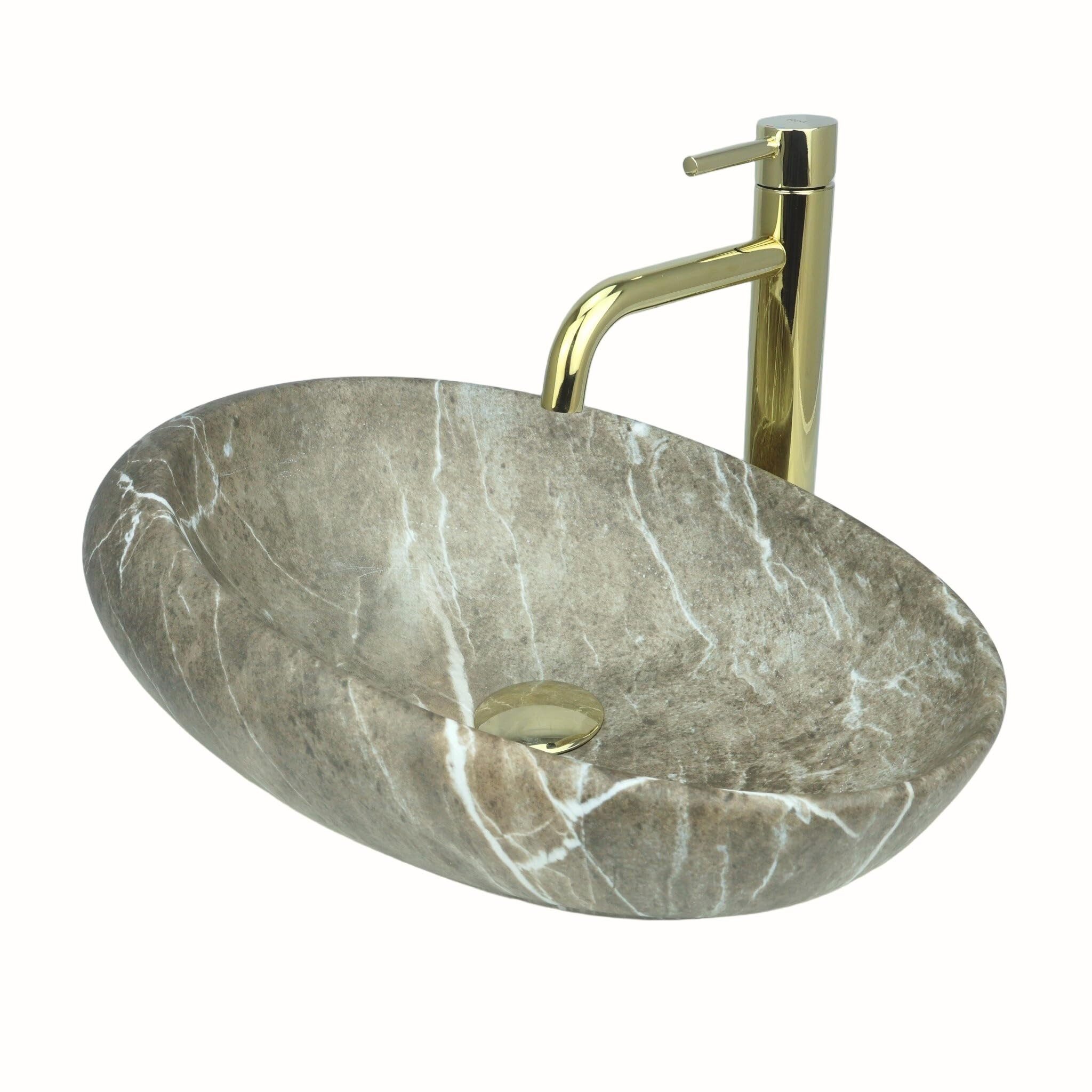 GTM Design Aufsatzwaschbecken Matt - Modern Waschbecken ohne Hahnloch