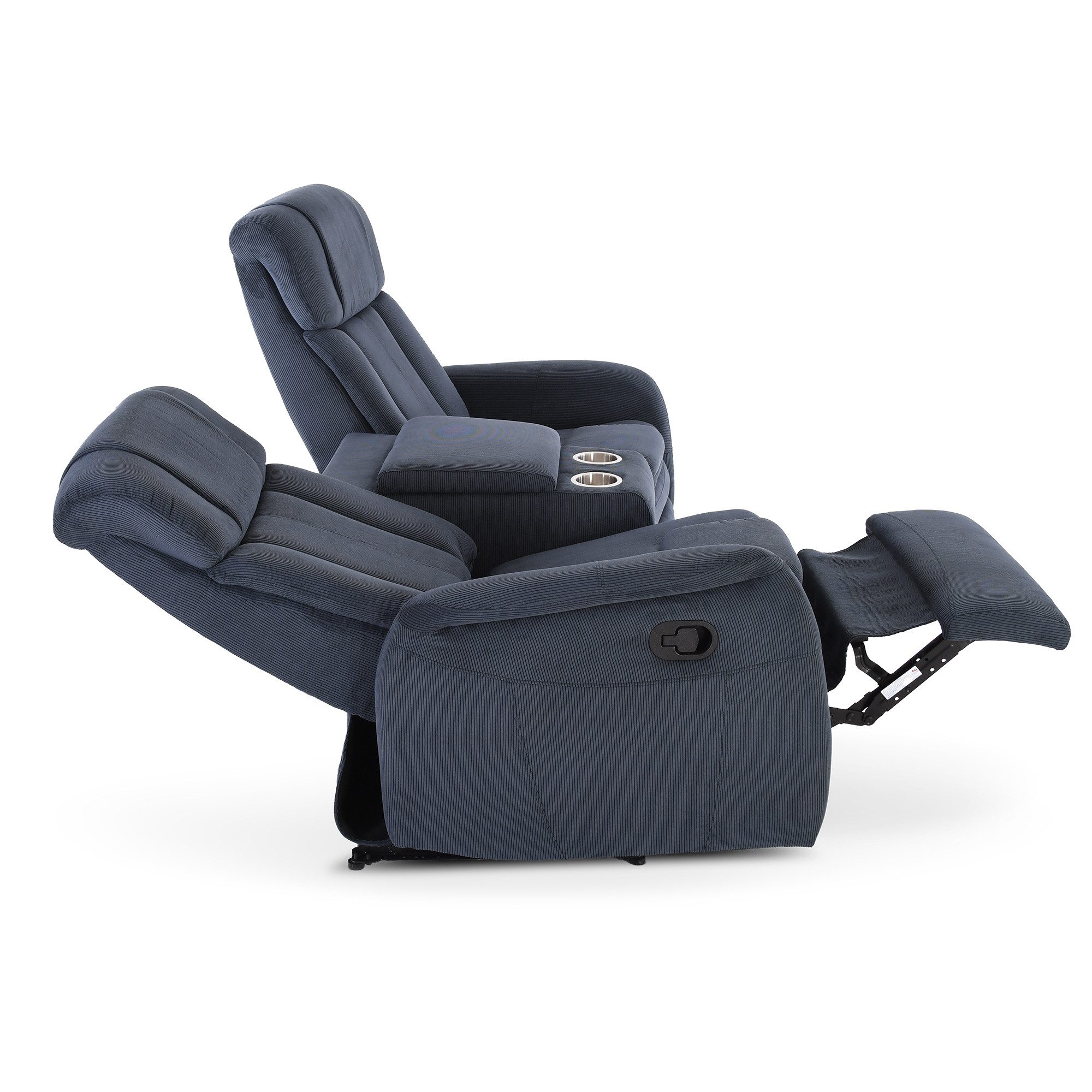 Raburg 2-Sitzer Kinosessel, 2er-Fernsehsessel mit Relaxfunktion, mechanisch, Maxx, mit Liegefunktion, für 2 Personen, Belastbarkeit je Sitzplatz 150 kg