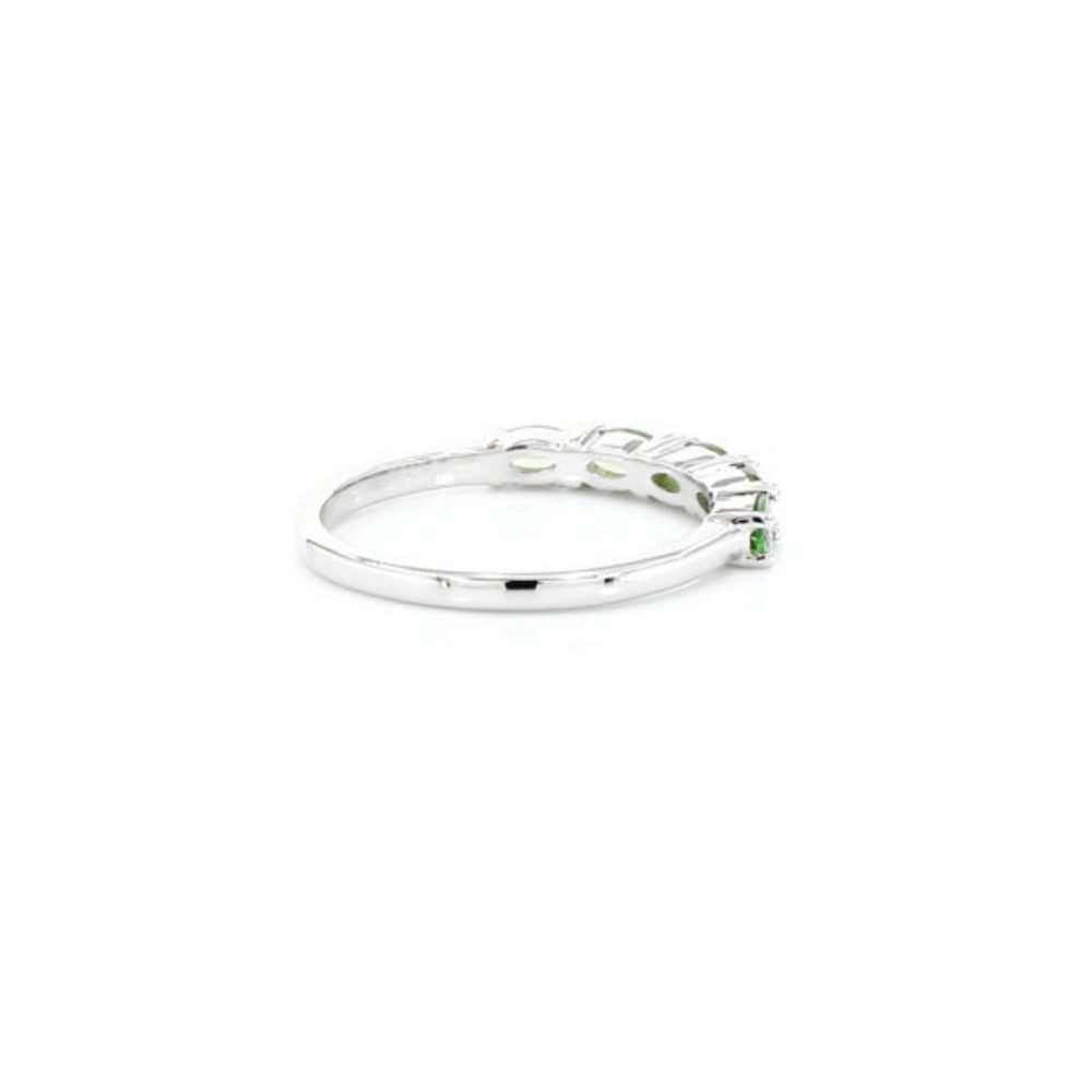 Cavill Silberring Ring aus Sterlingsilber, 1,02 ct grüner Tsavorit, platinveredelt, oval (1-tlg)