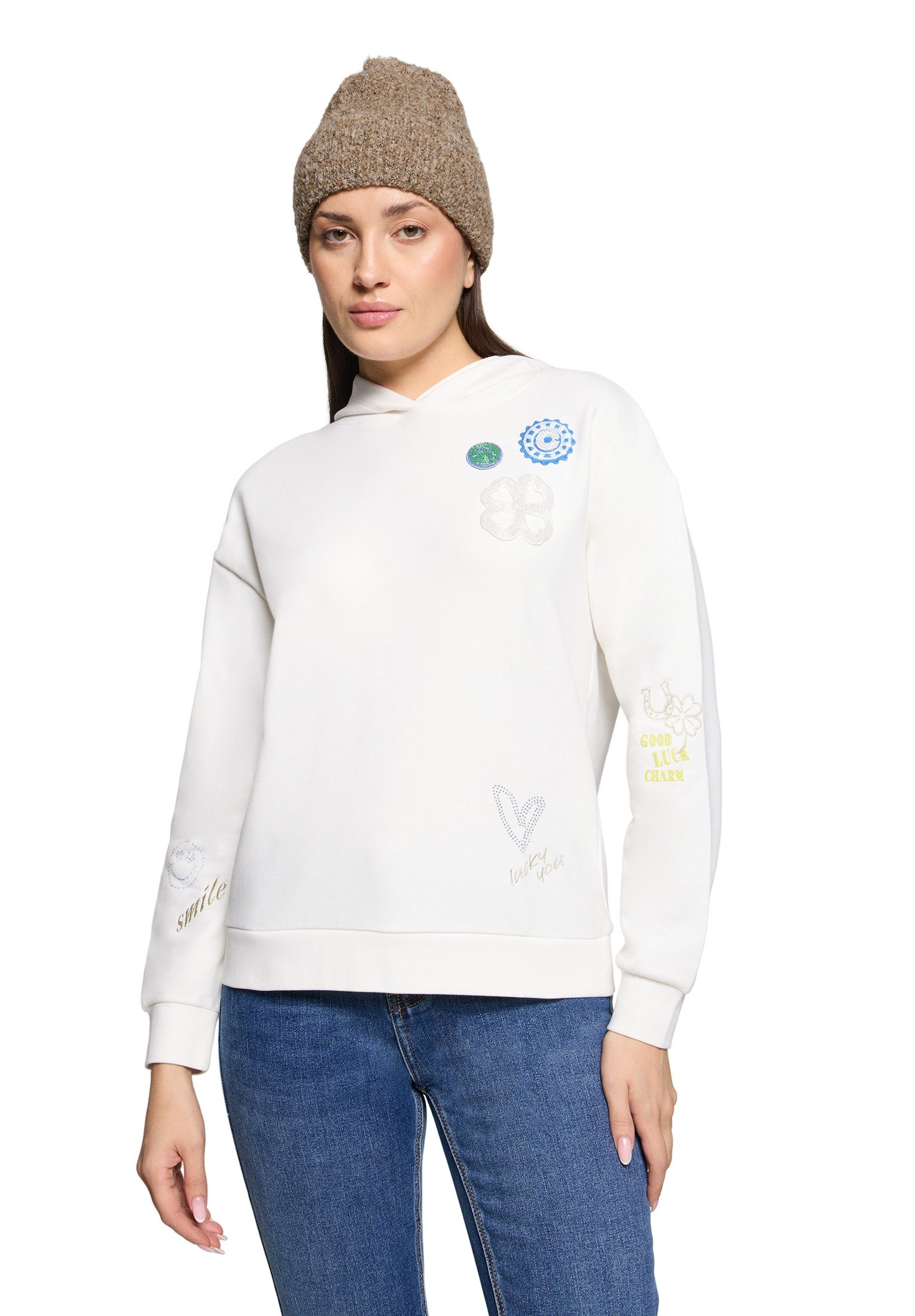 Cartoon Strickmütze Damen mit Effektgarn