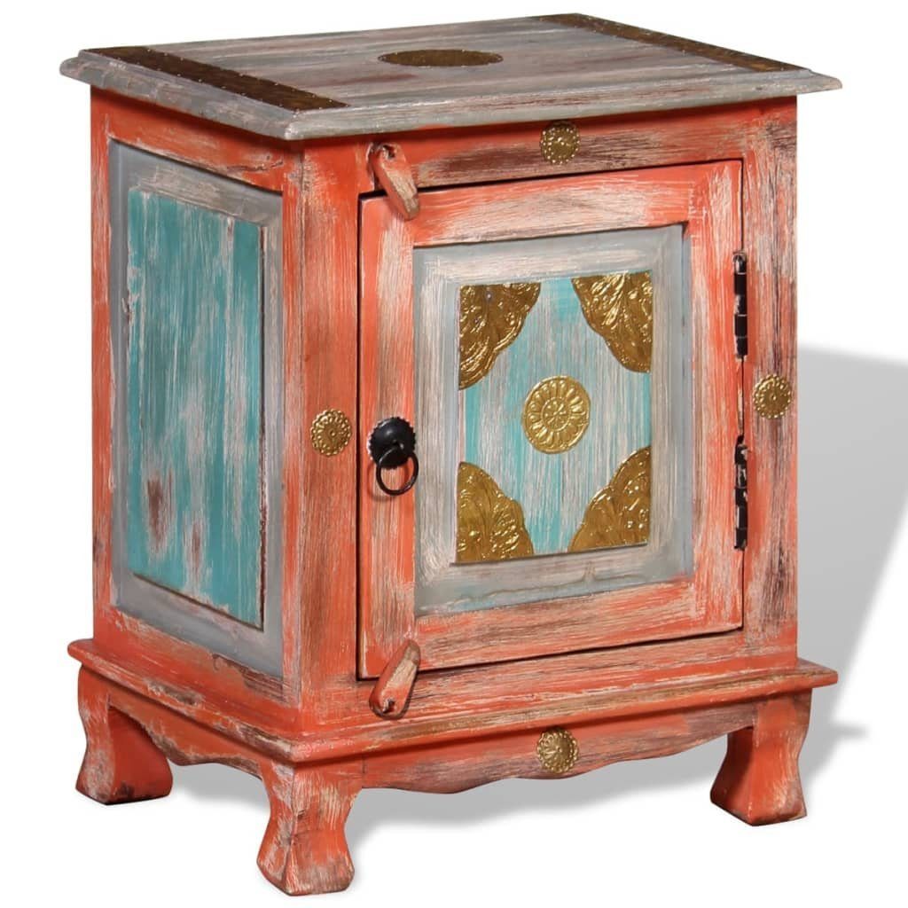 vidaXL Nachttisch Nachttisch Massivholz Orange (1-St)