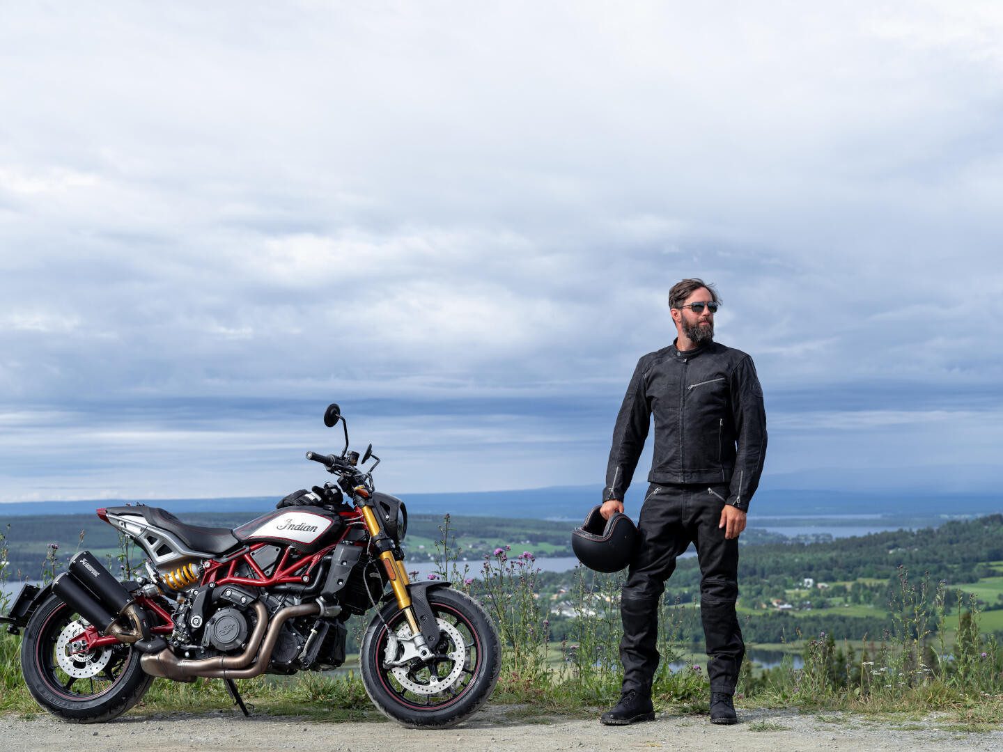 Halvarssons Motorradjacke Sandtorp Motorrad Lederjacke