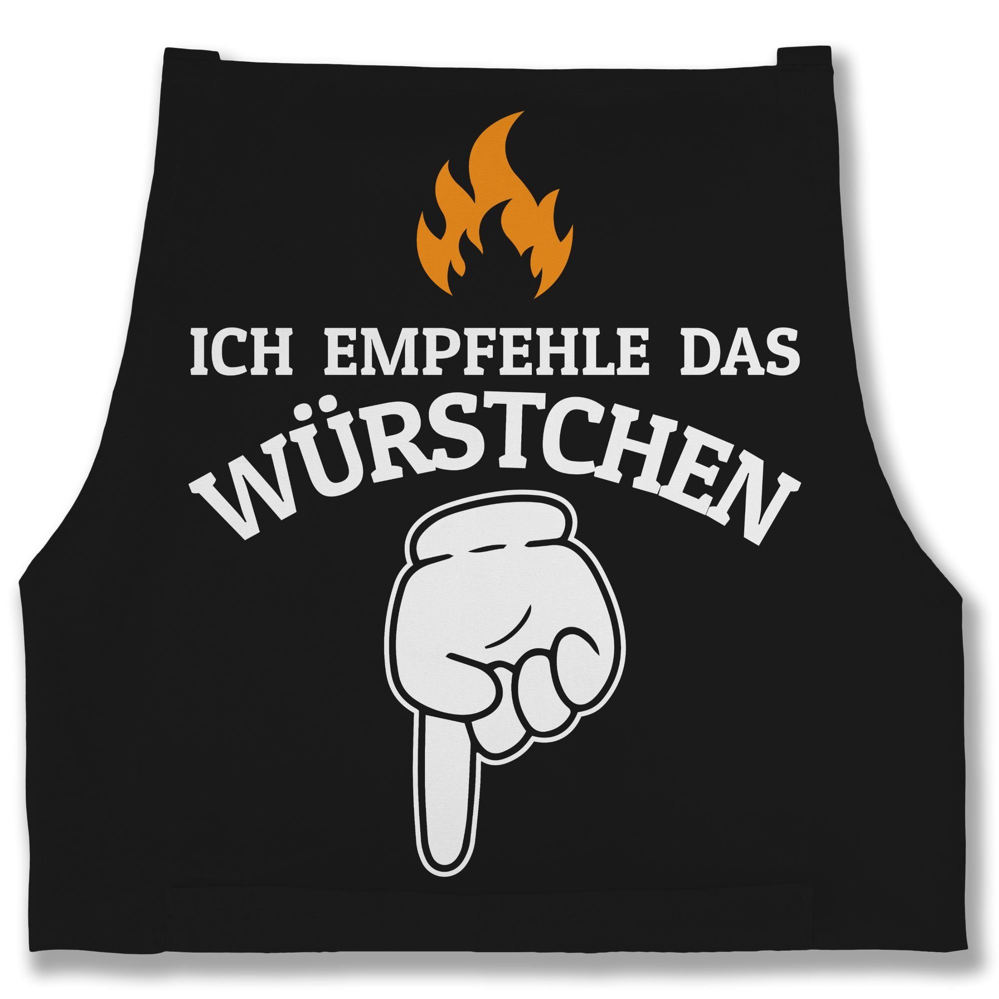 Shirtracer Kochschürze Ich empfehle das Würstchen günstig online kaufen
