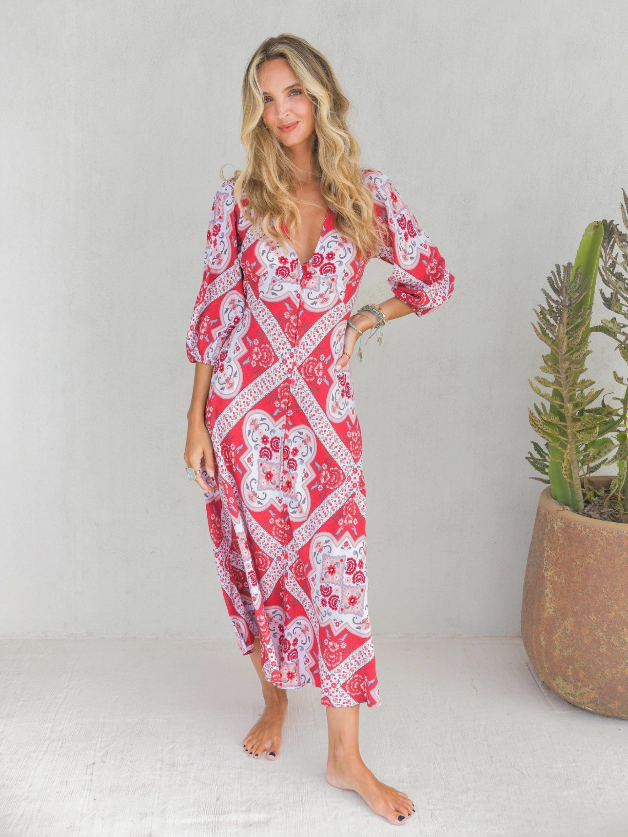 ANNIS Fashion & Accessoires Maxikleid "VERONA" v. Jaase (1-tlg) NEU, aus Viskose, sommerliches Design