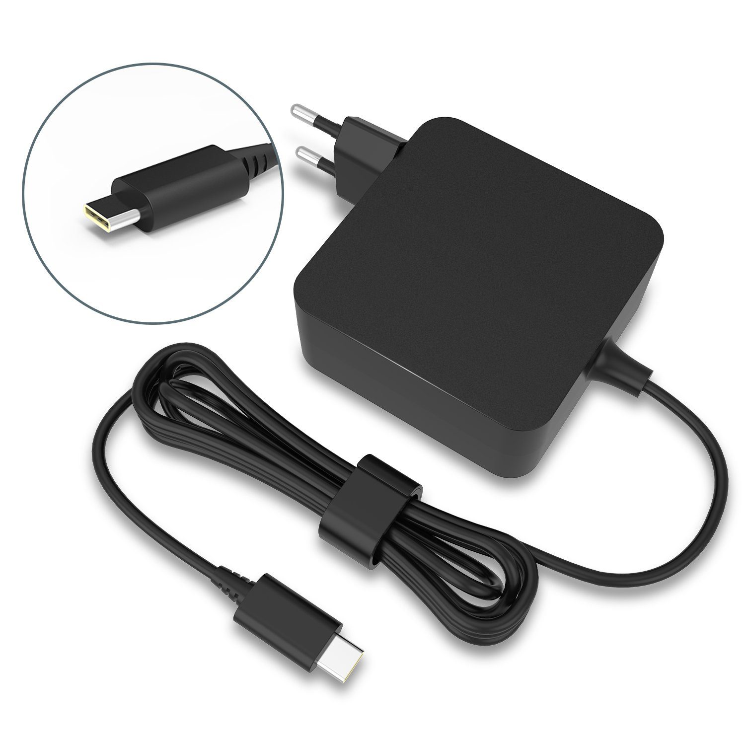 muchen »65W USB C Netzteil für Lenovo Laptop Ladekabel Ladegerät« Notebook- Netzteil