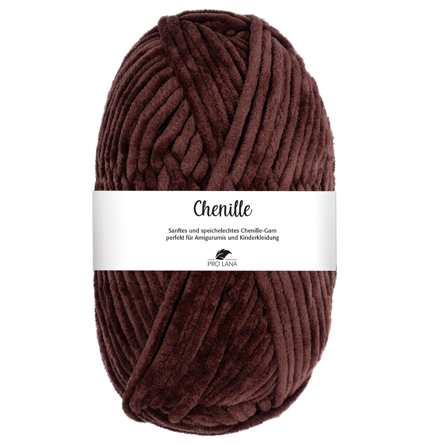 Pro Lana CHENILLE Garn Häkelwolle, 110 m (samtig weiche und stabile Chenille Wolle), 100 g