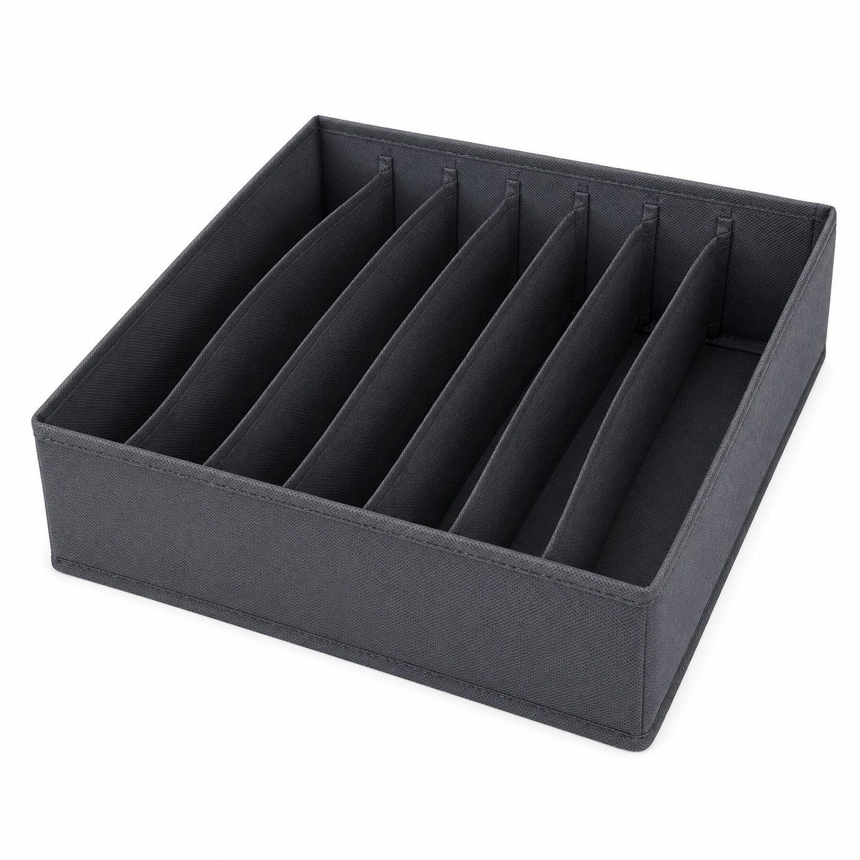 HH-Haushalt Schubladeneinsatz Schubladen Organizer 31x31x10 cm – Faltbare Aufbewahrungsbox 7 Fächer