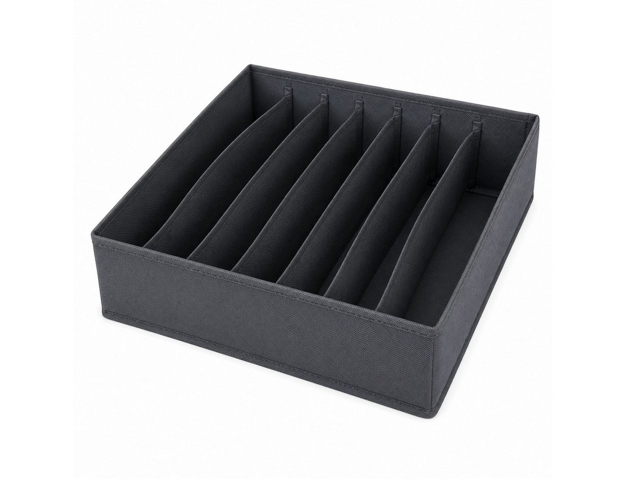 HH-Haushalt Schubladeneinsatz Schubladen Organizer 31x31x10 cm – Faltbare Aufbewahrungsbox 7 Fächer