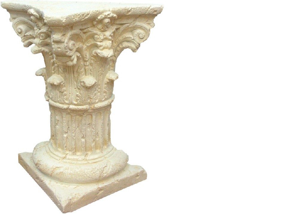 JVmoebel Dekosäule Antike Säule im griechischen Stil aus Holz, Made in Europa