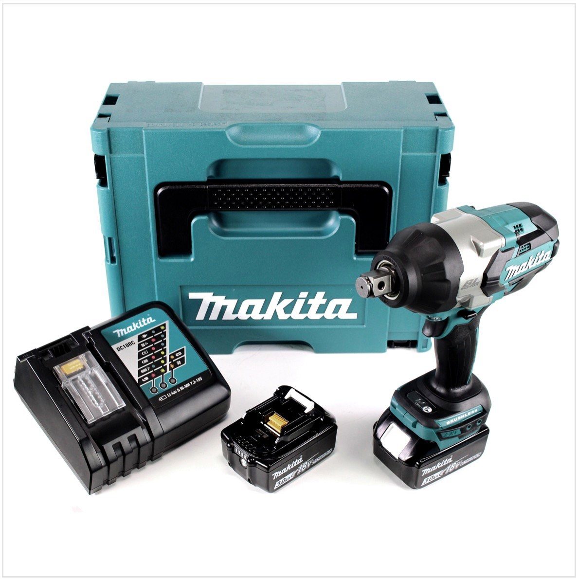 Makita Akku-Schlagschrauber DTW 1001 RFJ Akku Schlagschrauber 18V 3/4“ 1050Nm Brushless + 2x Akku
