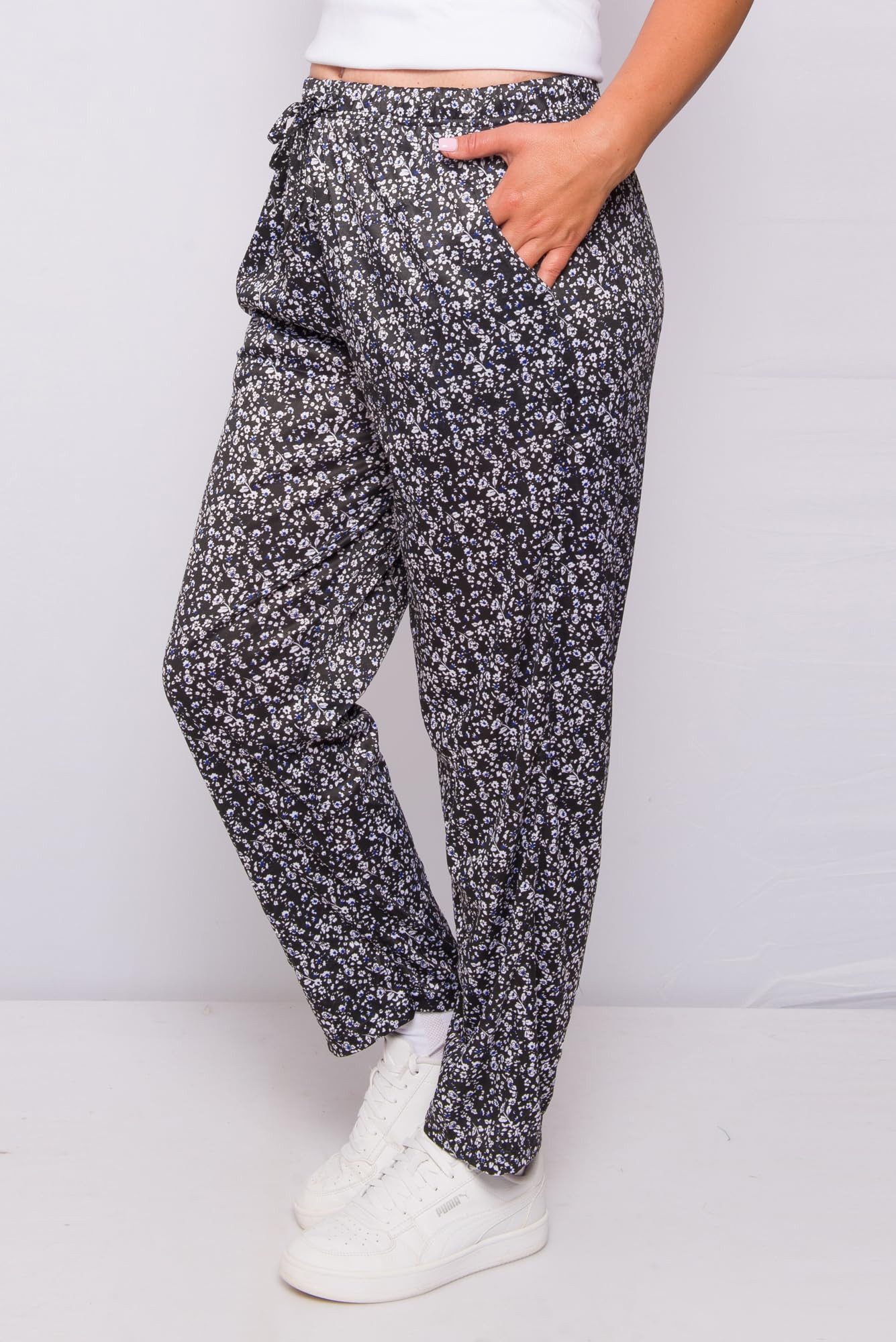 Kendindza Collection Strandhose Damen Sommerhose leicht lang Lutig Gemuster günstig online kaufen