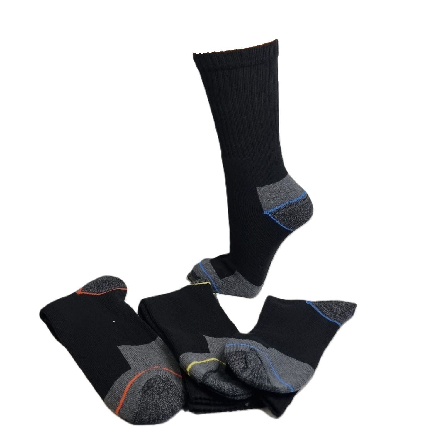 Toker Collection® Arbeitssocken Herren Worker Socken, Arbeitssocken, 3 Paar Baumwolle,Frotteesohle (Packung, 3 Paar) mit Frottee Sohle